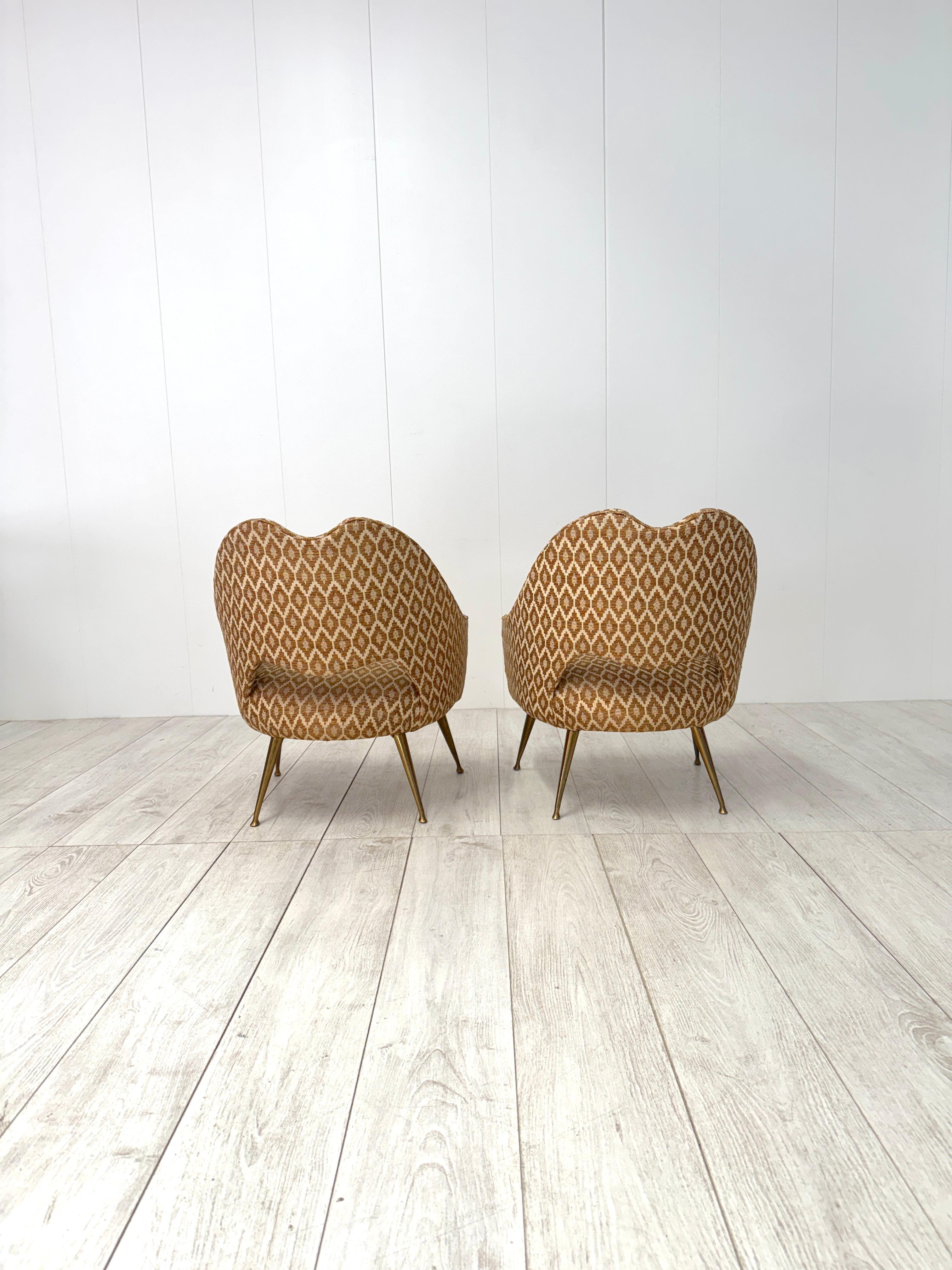 Pair of small armchairs, Italian prod., 1960s 1