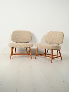 Pair of "Te-Ve" armchairs by Alf Svensson, 1950s