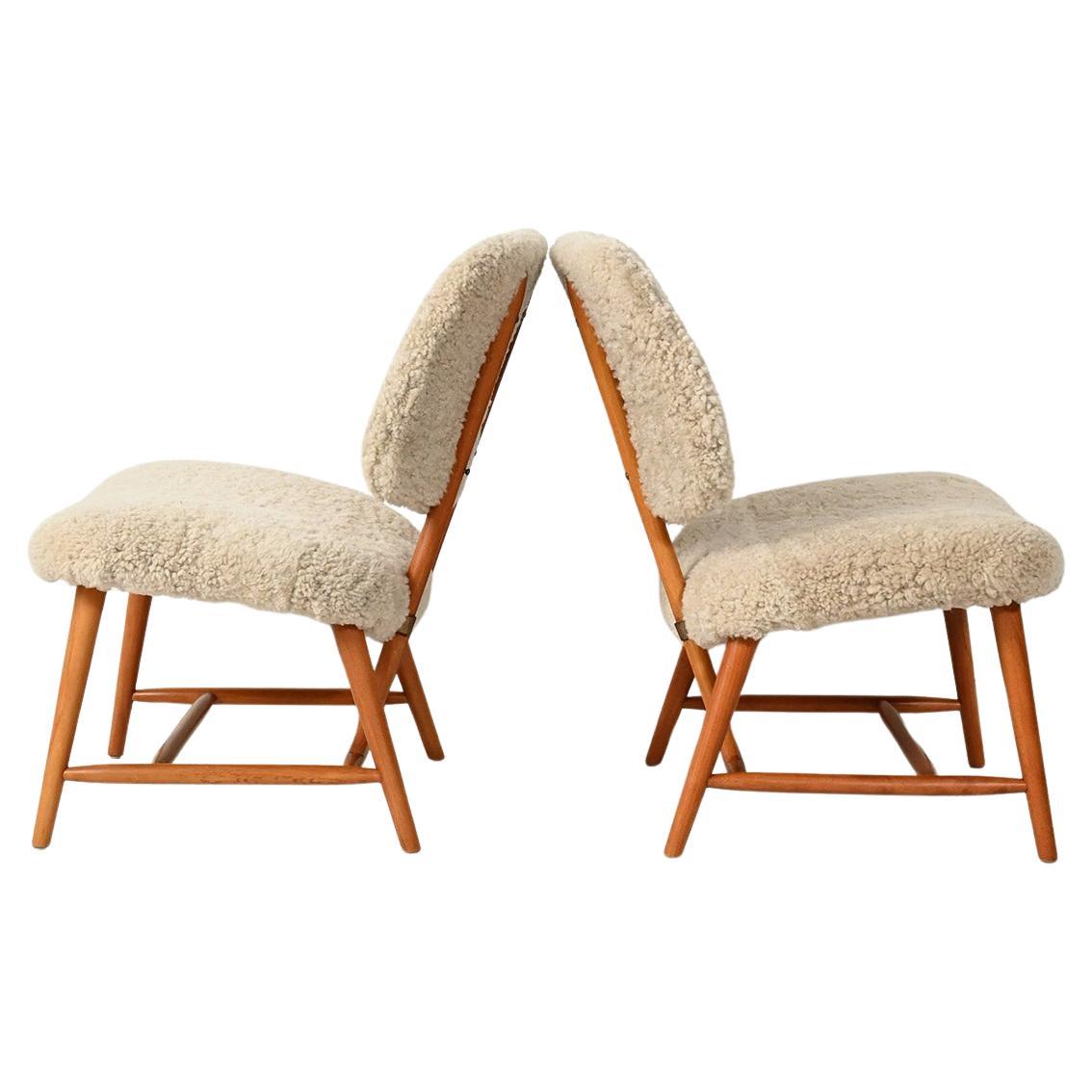 Coppia di poltroncine "Te-Ve" di Alf Svensson anni
50