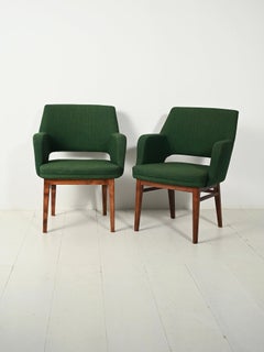 Coppia di poltroncine verdi Oslosund di Kinnarps anni '50