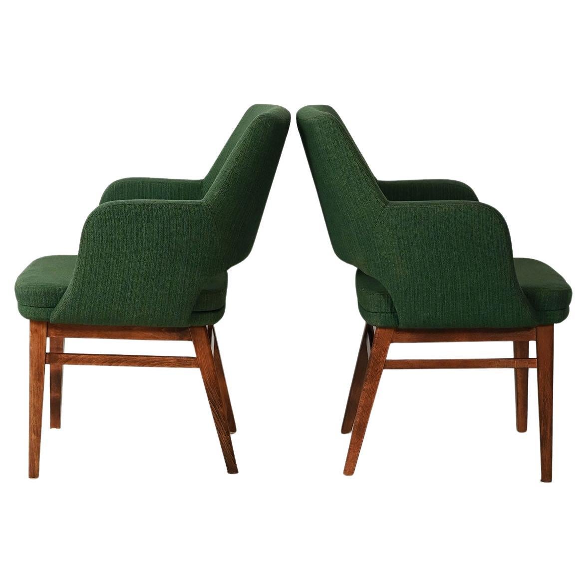 Coppia di poltroncine verdi Oslosund di Kinnarps anni 
50 en venta