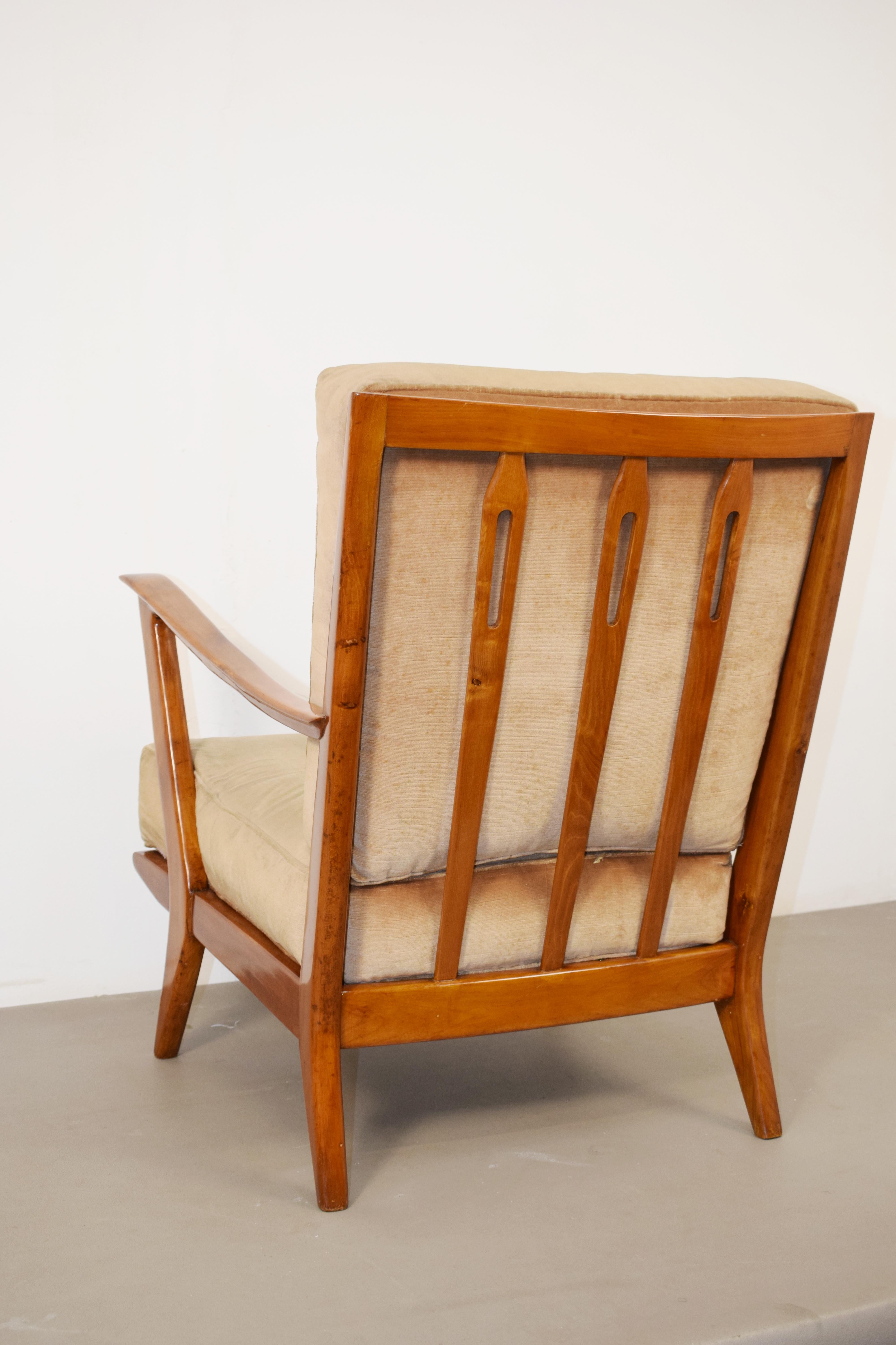 Pair of 516 armchairs by Gio Ponti for Cassina, Italy, 1950s. 9
