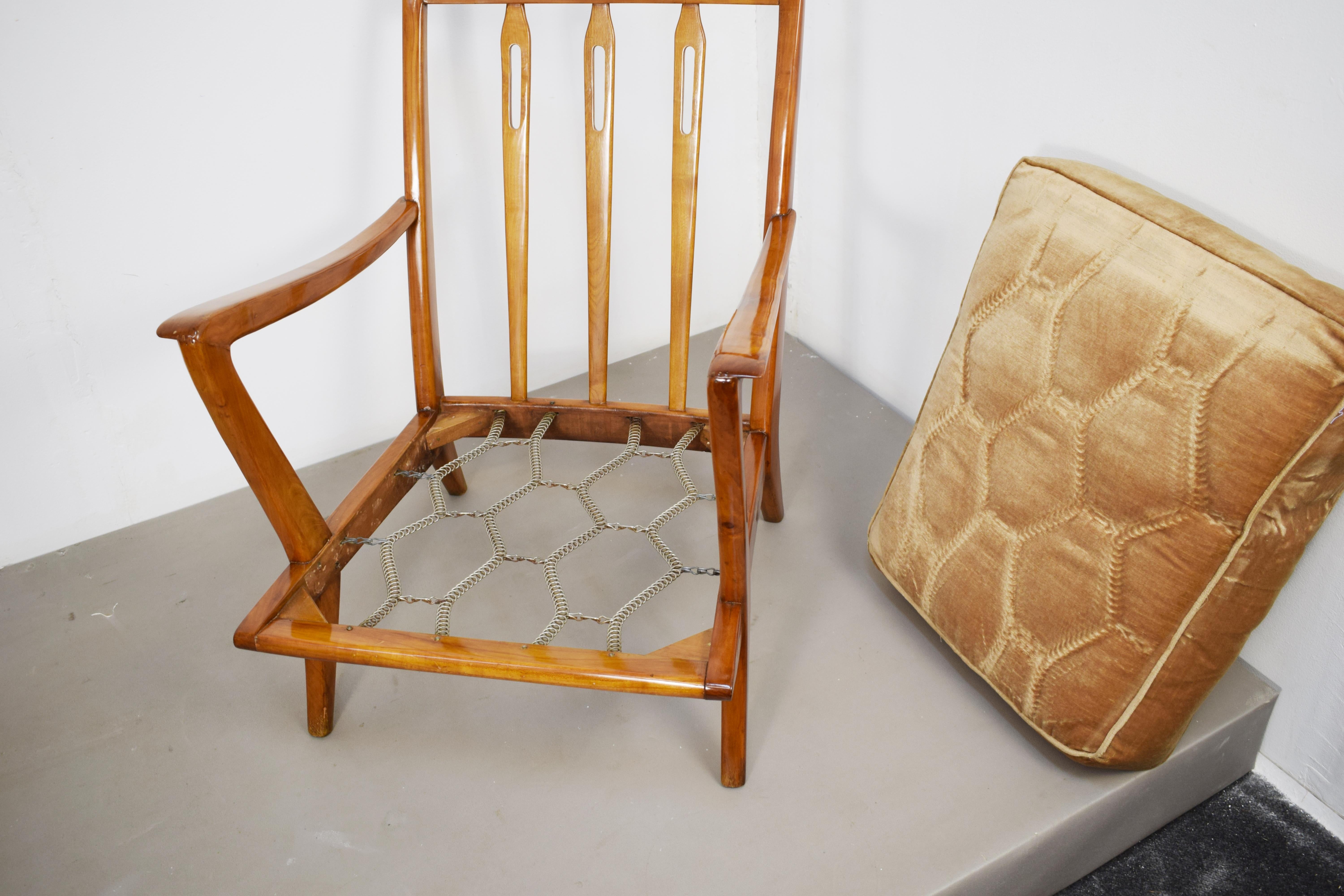 Pair of 516 armchairs by Gio Ponti for Cassina, Italy, 1950s. 12