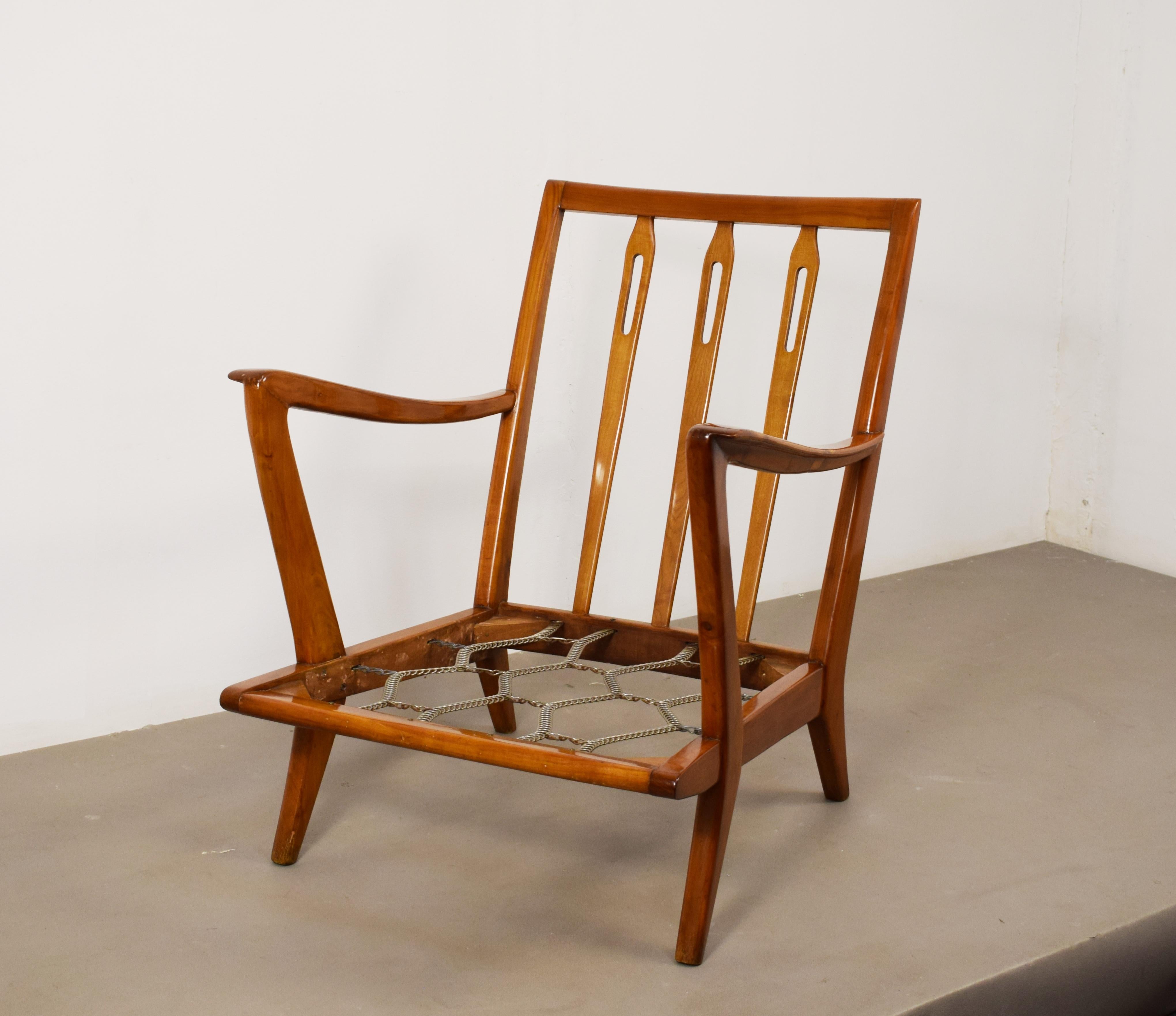 Italian Pair of 516 armchairs by Gio Ponti for Cassina, Italy, 1950s.