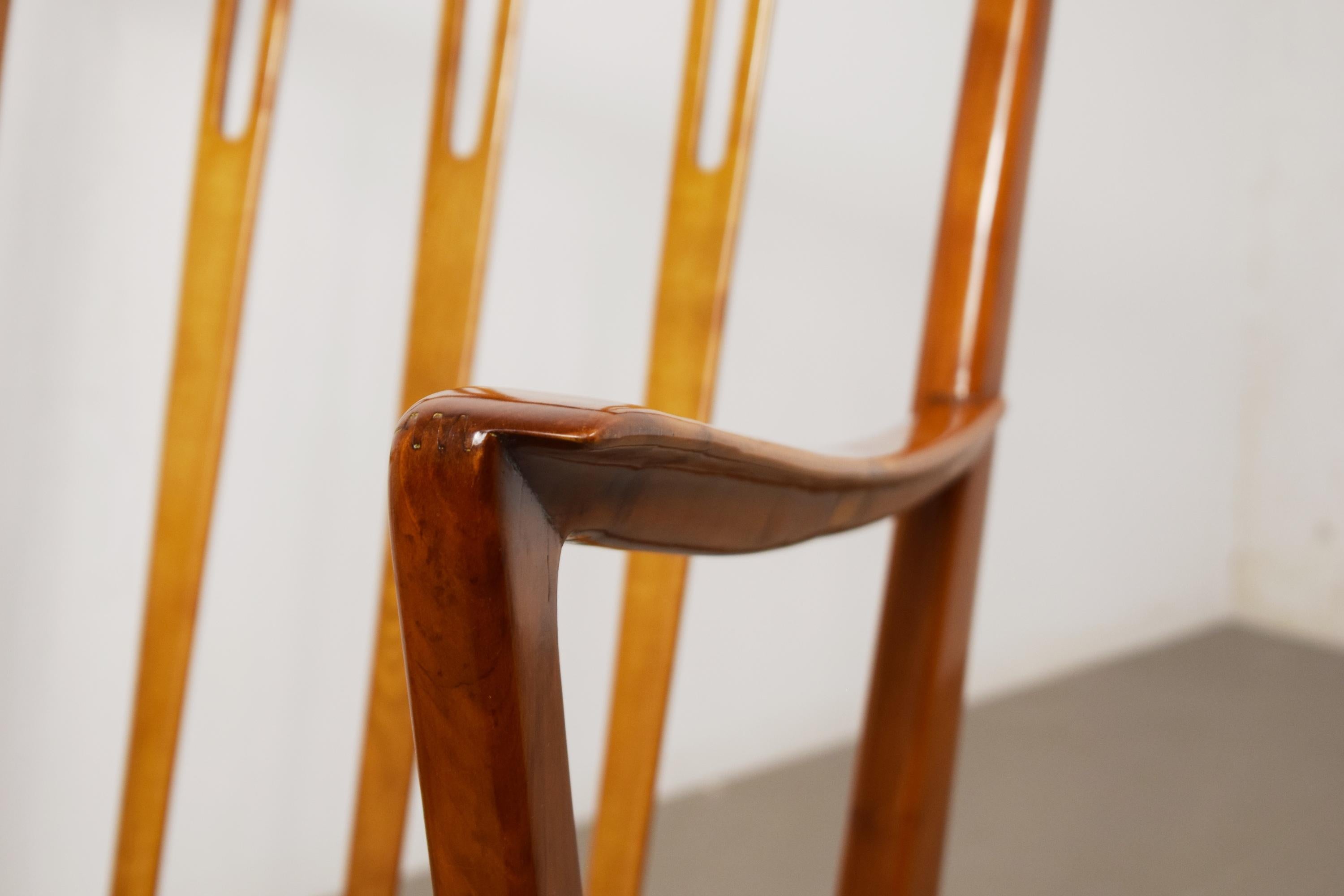 Pair of 516 armchairs by Gio Ponti for Cassina, Italy, 1950s. In Good Condition In Palermo, PA
