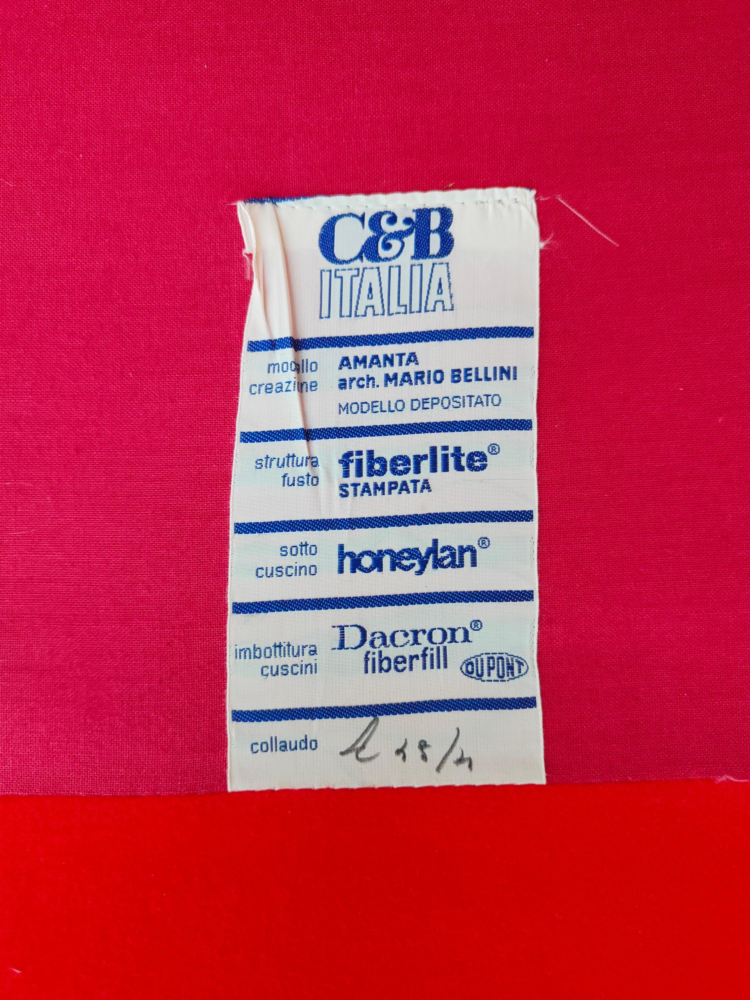 Mid-Century moderno coppia di poltrone Amanta design Mario Bellini e Gaetano Pesce C&B Italia - B&B. A. B. B.. in vendita