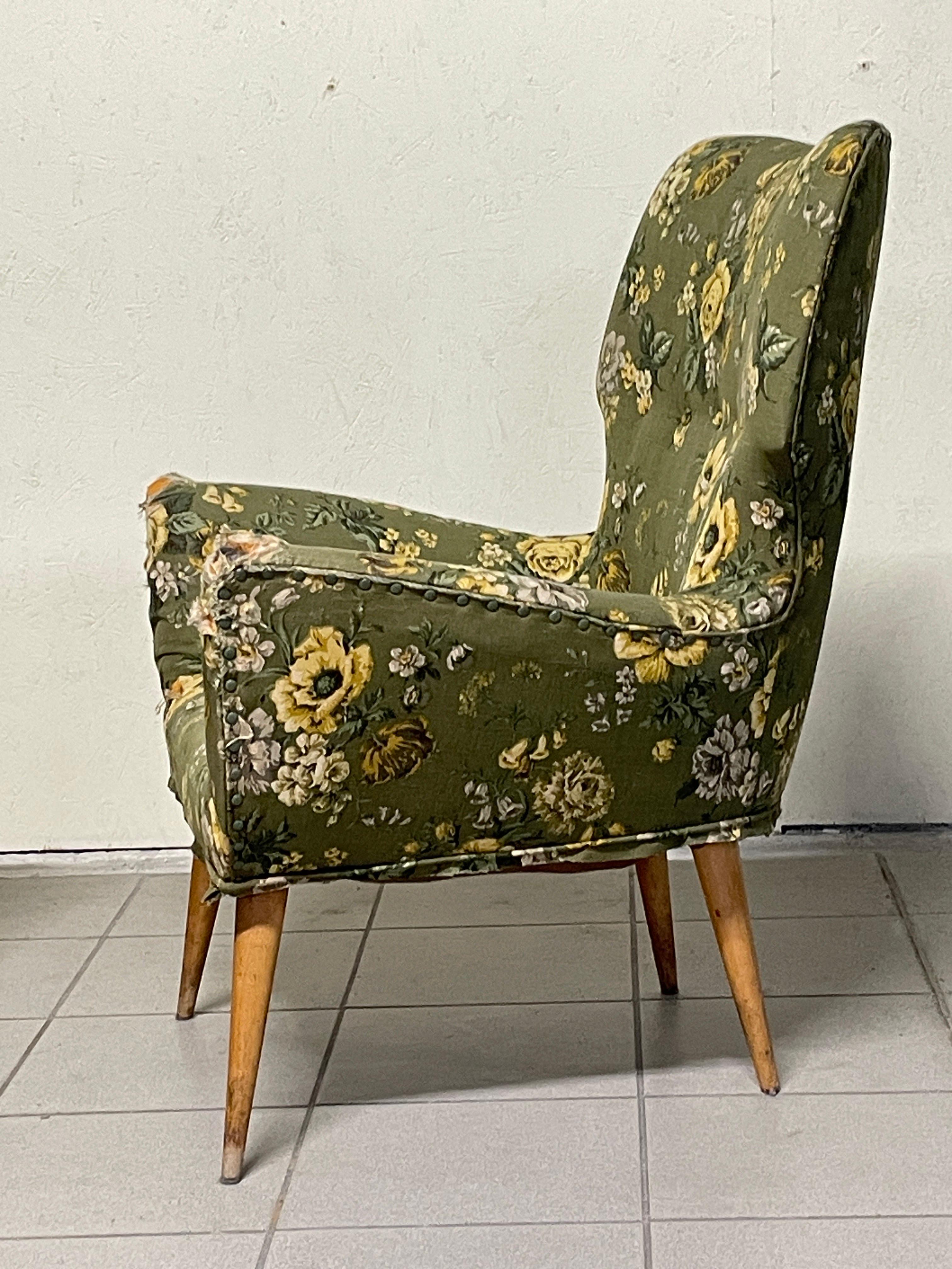 Coppia di poltrone anni '40 - '50 di manifattura italiana In condizioni discrete in vendita a SAN PIETRO MOSEZZO, NO