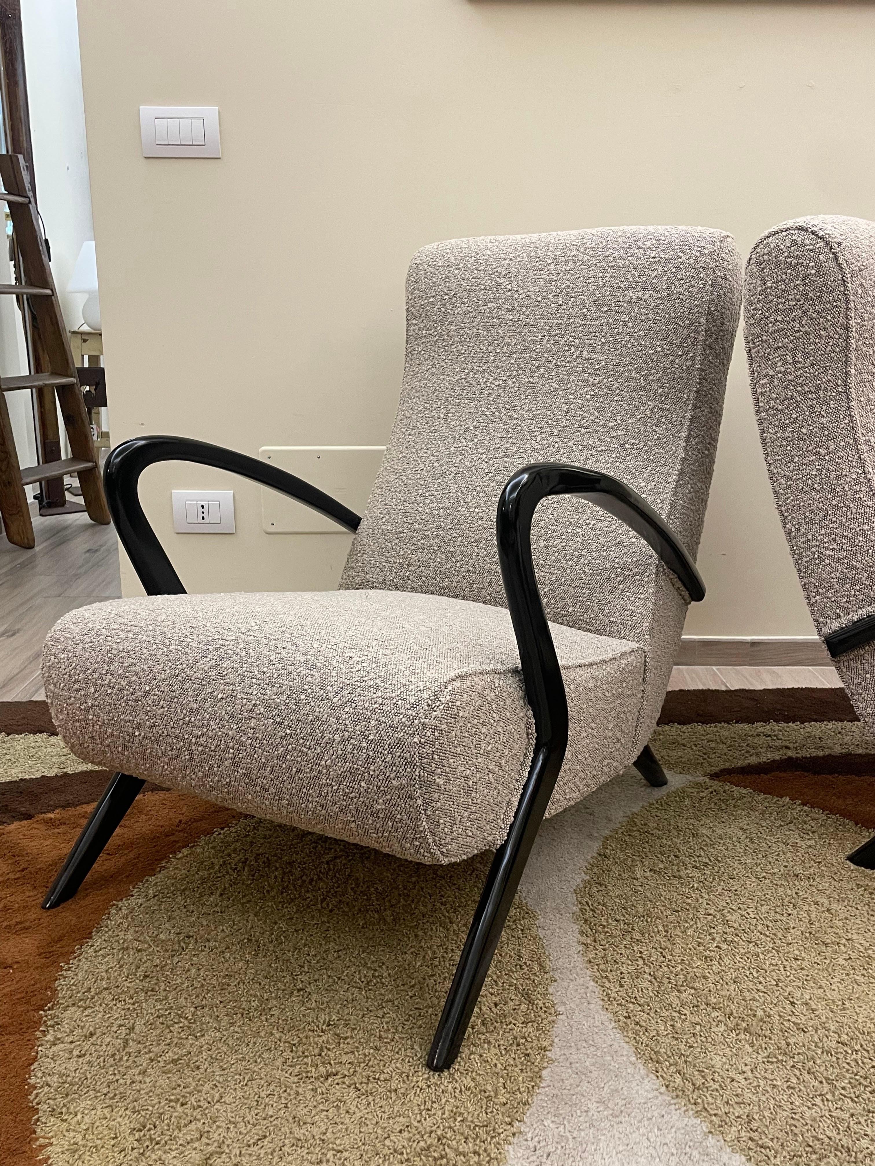 Pair of armchairs from the 1950s-60s In Excellent Condition For Sale In SAN PIETRO MOSEZZO, NO