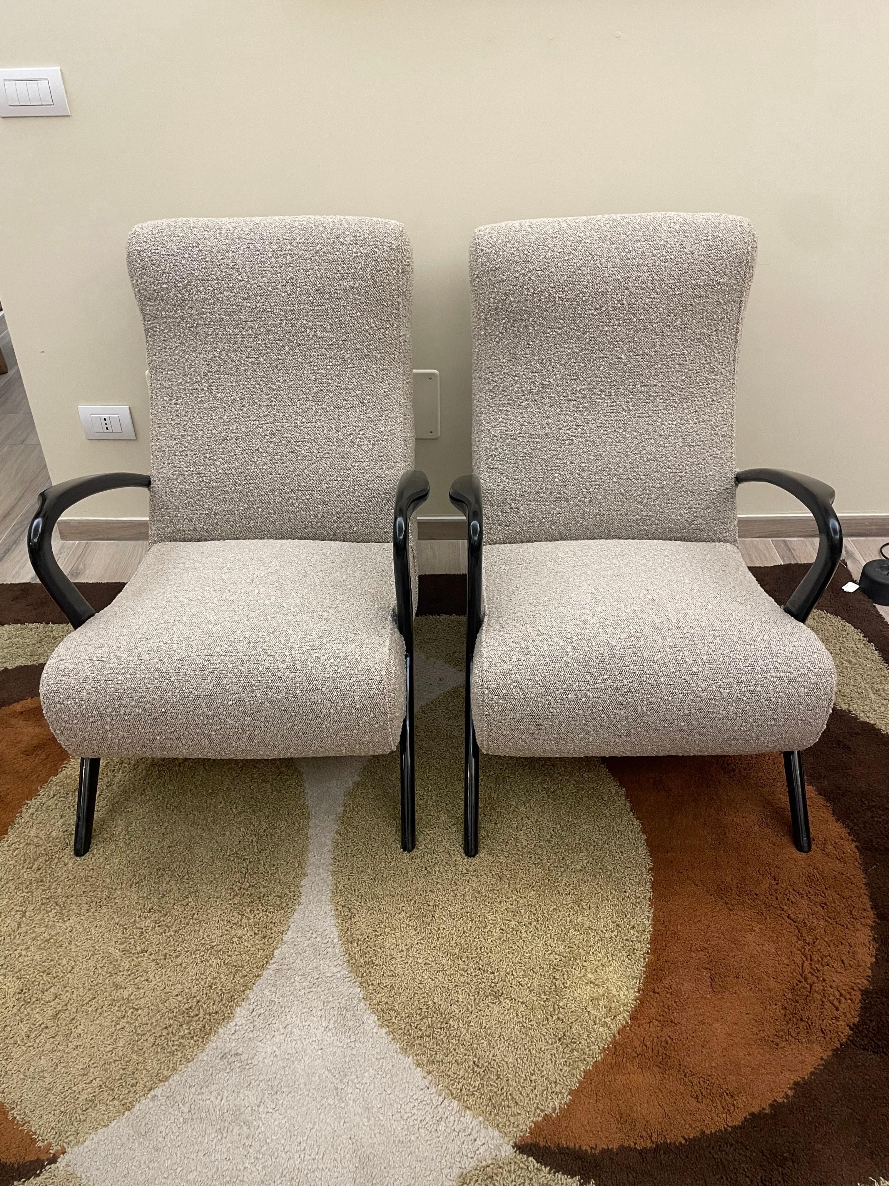 20th Century Pair of armchairs from the 1950s-60s For Sale