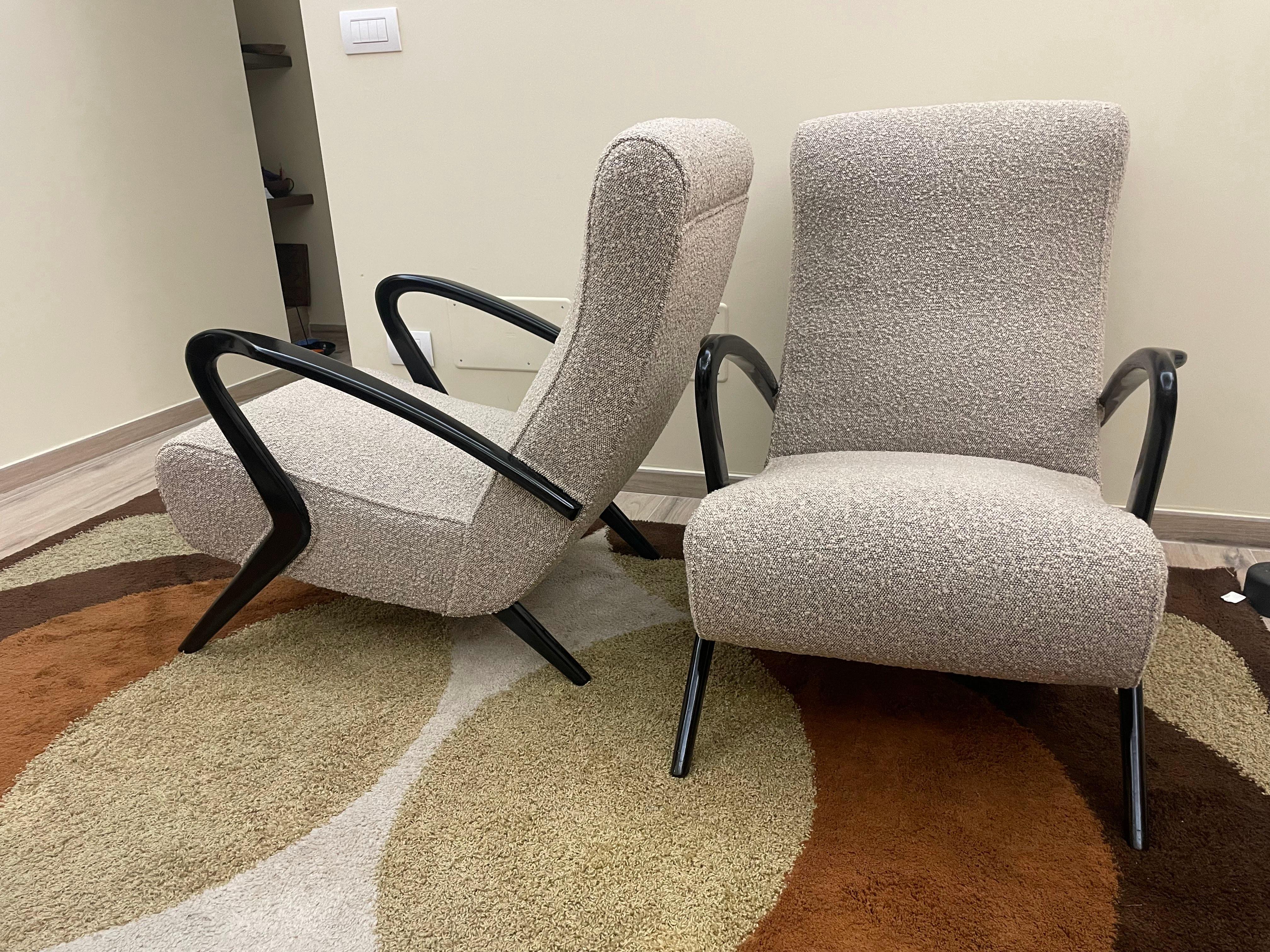Pair of armchairs from the 1950s-60s For Sale 1