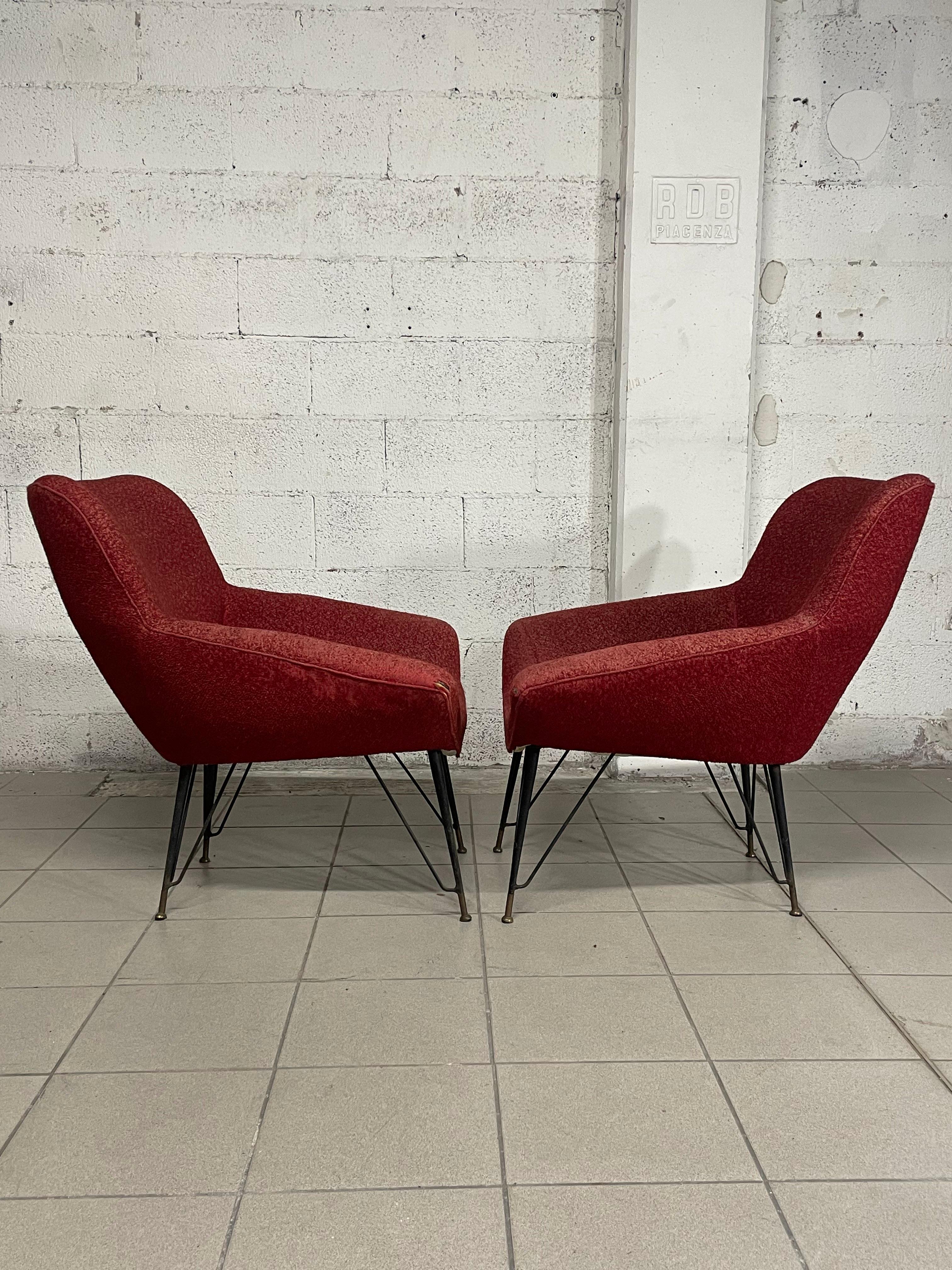 Pair of armchairs from the 1950s For Sale 9