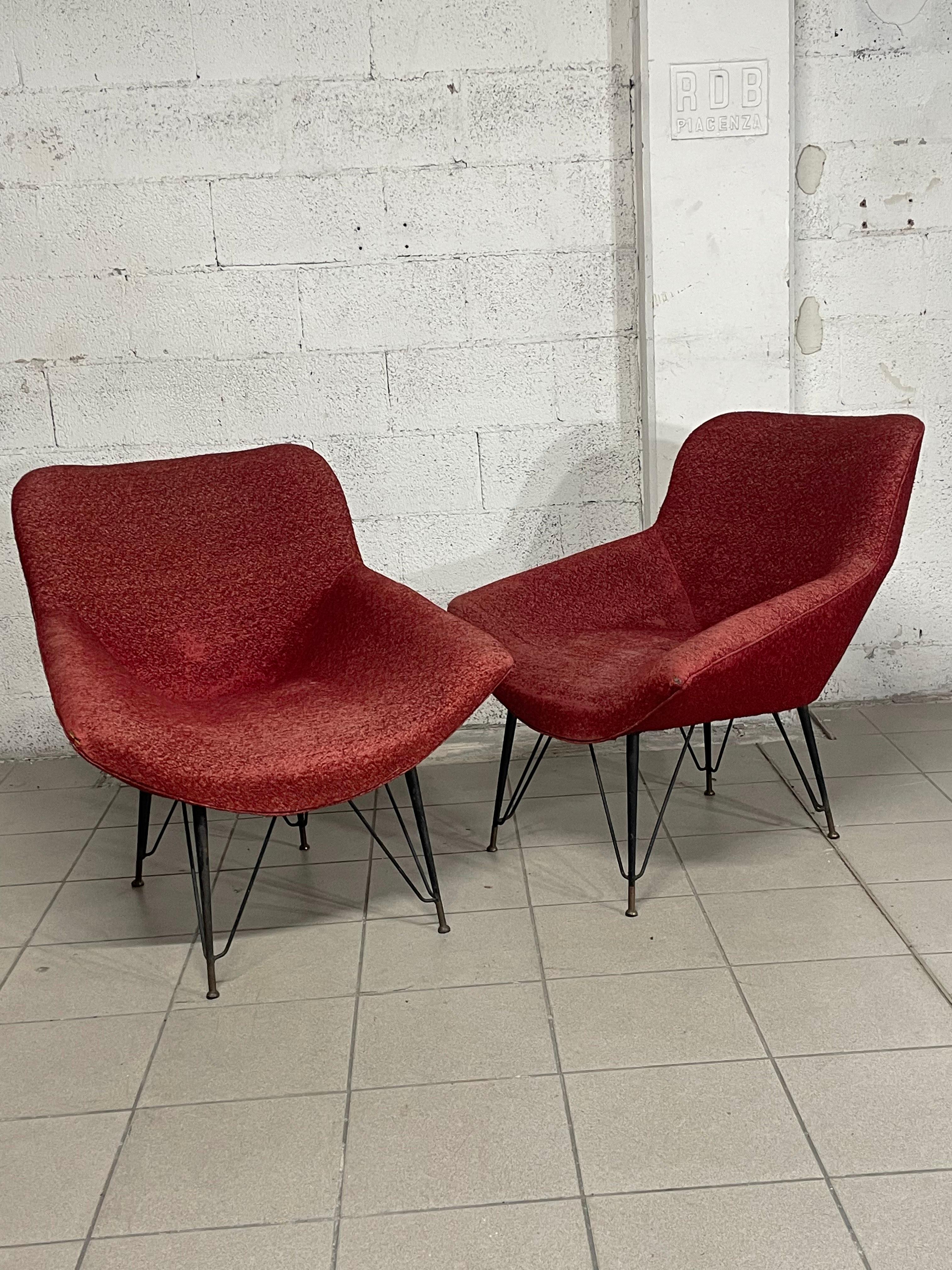 Paire de fauteuils des années 1950 en vente 11