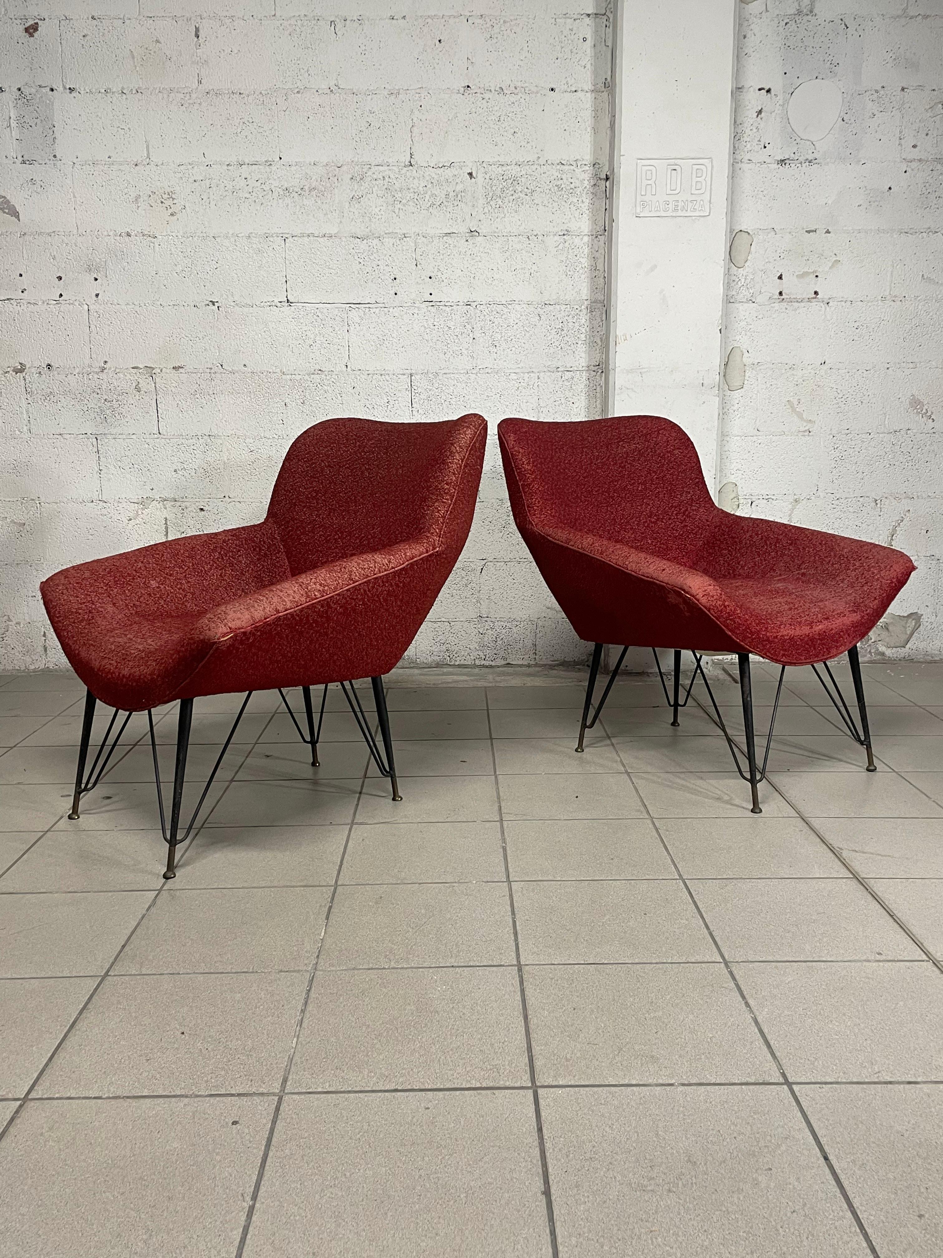 Mid-20th Century Pair of armchairs from the 1950s For Sale