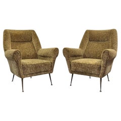 Pair Of 1950s Armchairs Gigi Radice Minotti Design Mid-century