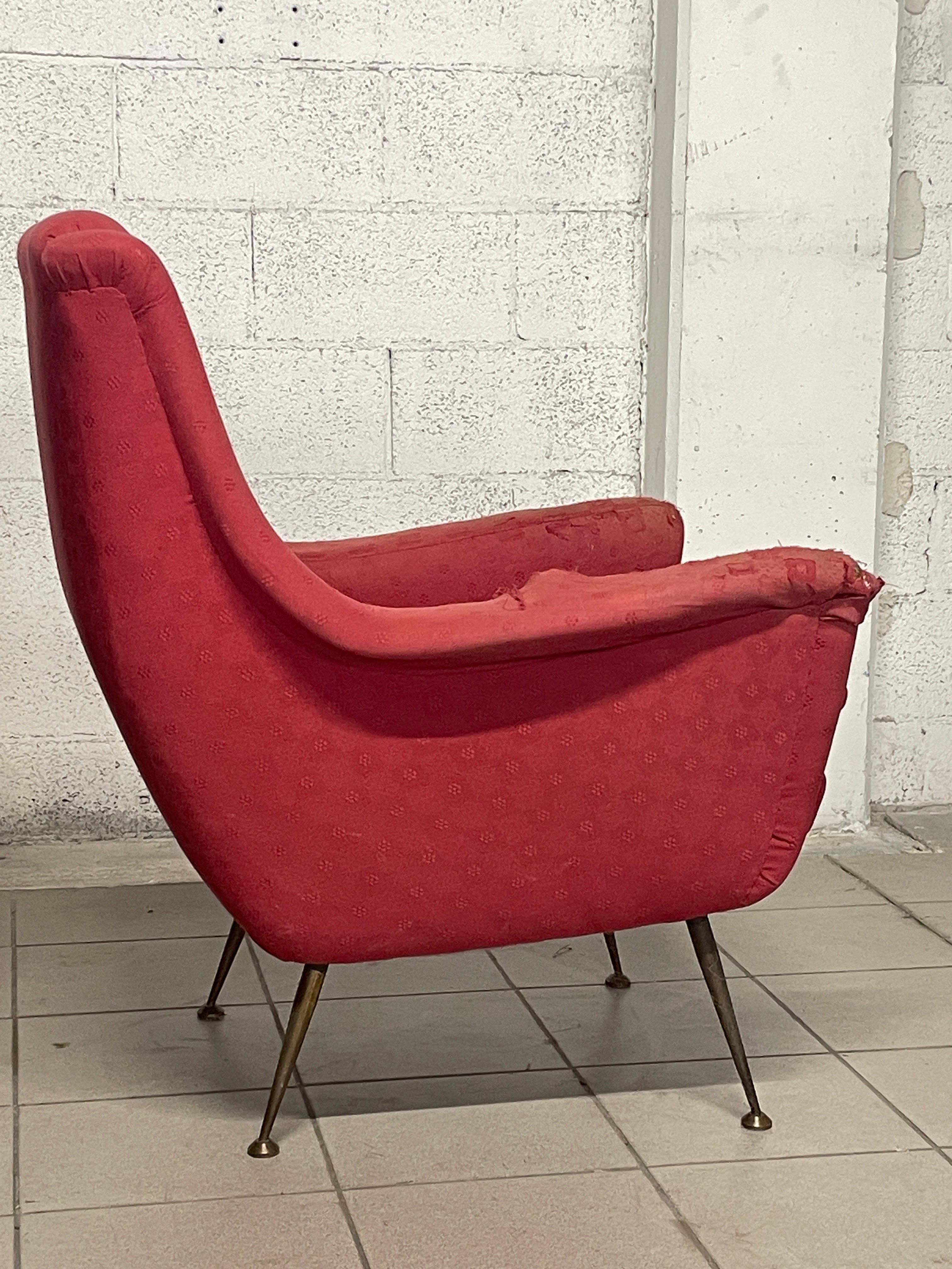 Coppia di poltrone anni '50 manifattura italiana For Sale 3