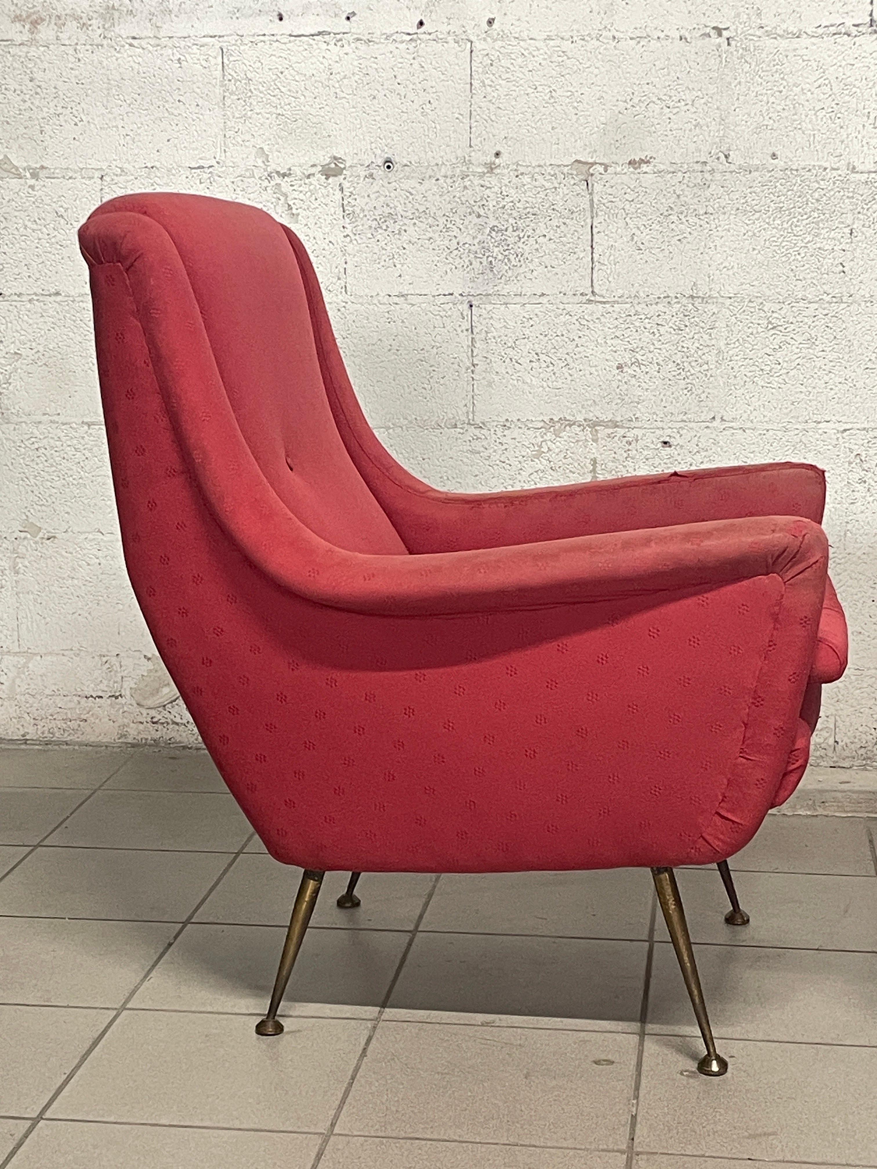 Mid-20th Century Coppia di poltrone anni '50 manifattura italiana For Sale
