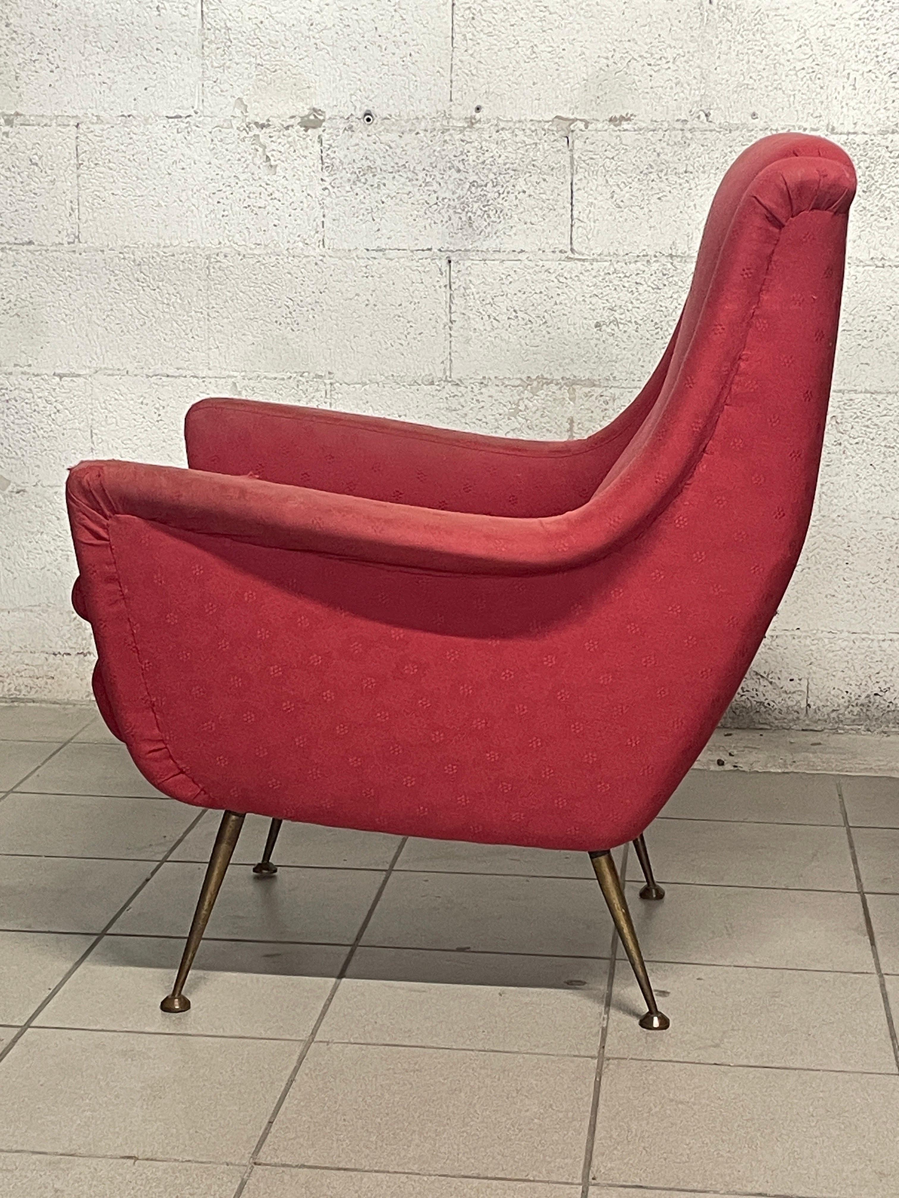 Coppia di poltrone anni '50 manifattura italiana For Sale 2