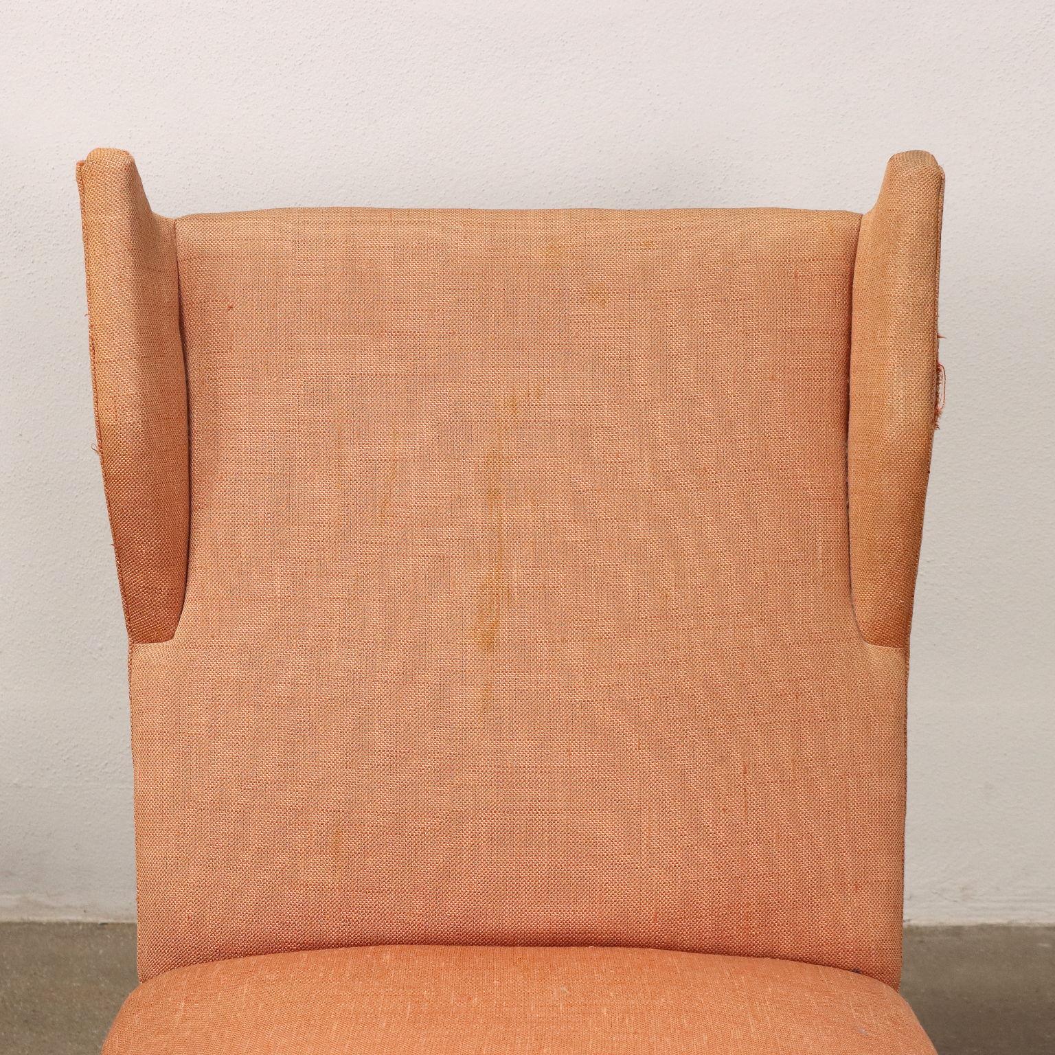 Italian Pair of Antique Pink 50s Armchairs For Sale