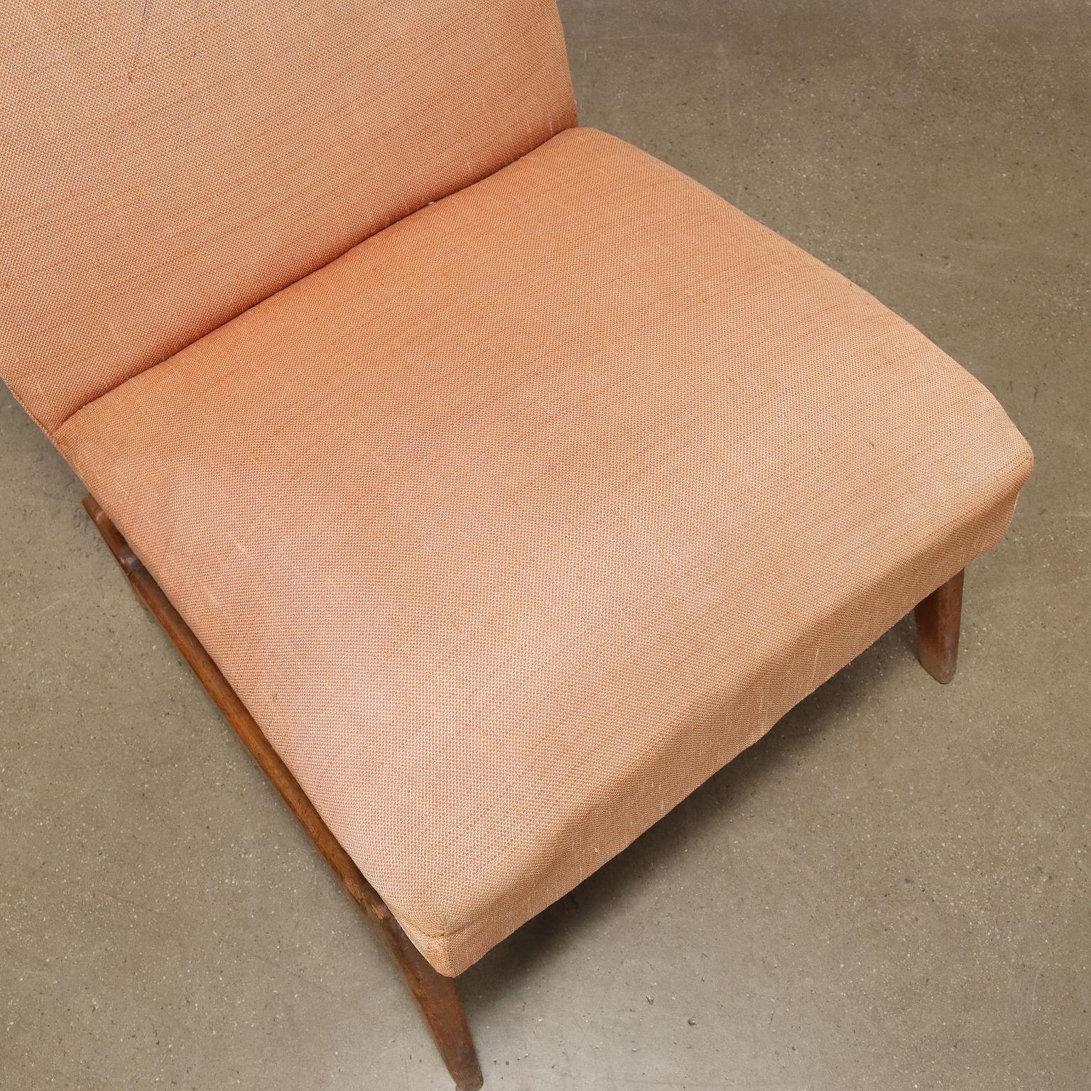 Mid-20th Century Pair of Antique Pink 50s Armchairs For Sale