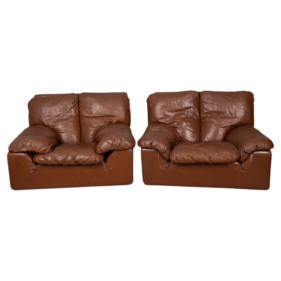 Pair of 1970s armchairs mod. Bonheur design Ammannati & Vitelli for Brunati