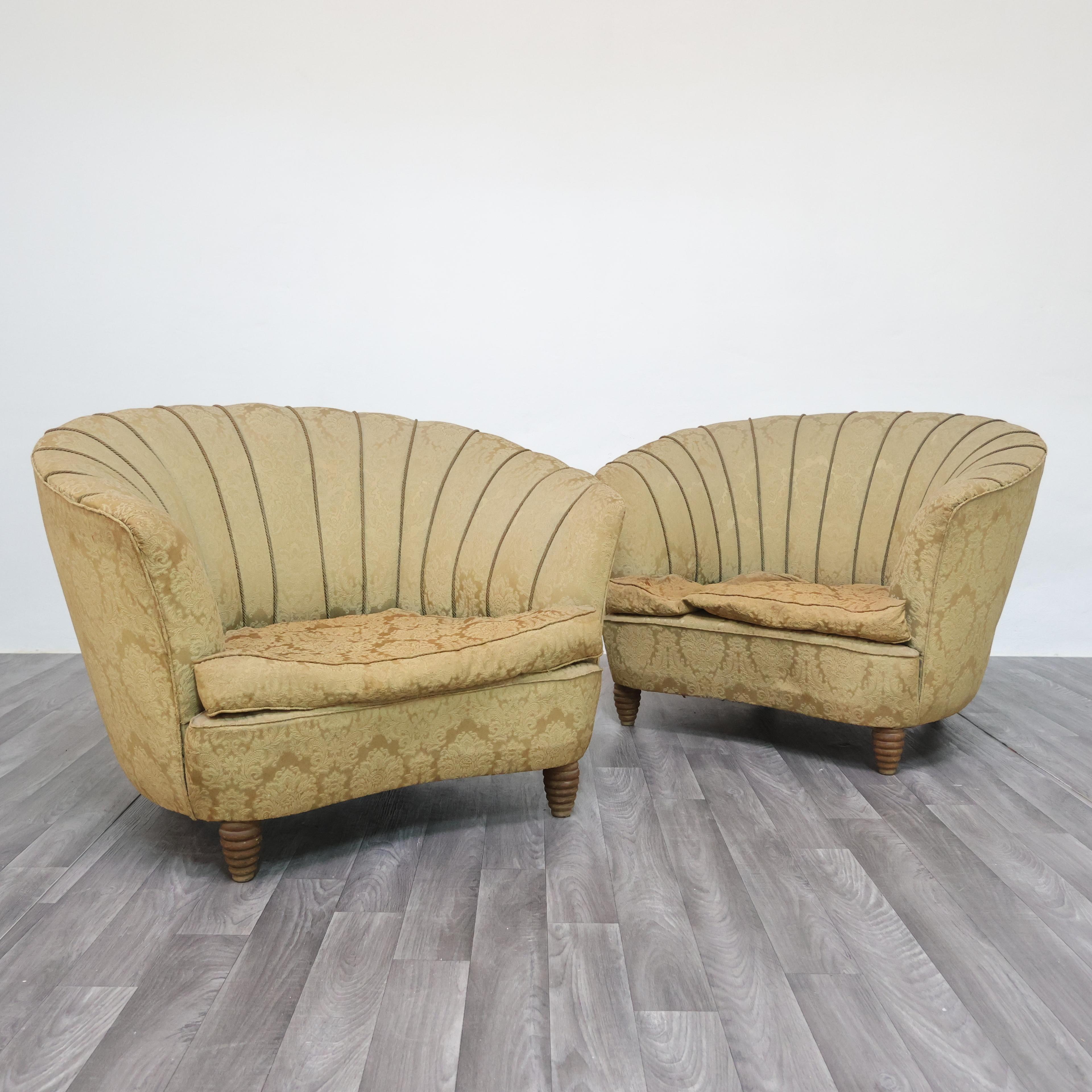 Paar Sessel Attr. Gio Ponti für Casa & Giardino, 1950er Jahre  Mitte des Jahrhunderts (Moderne der Mitte des Jahrhunderts) im Angebot