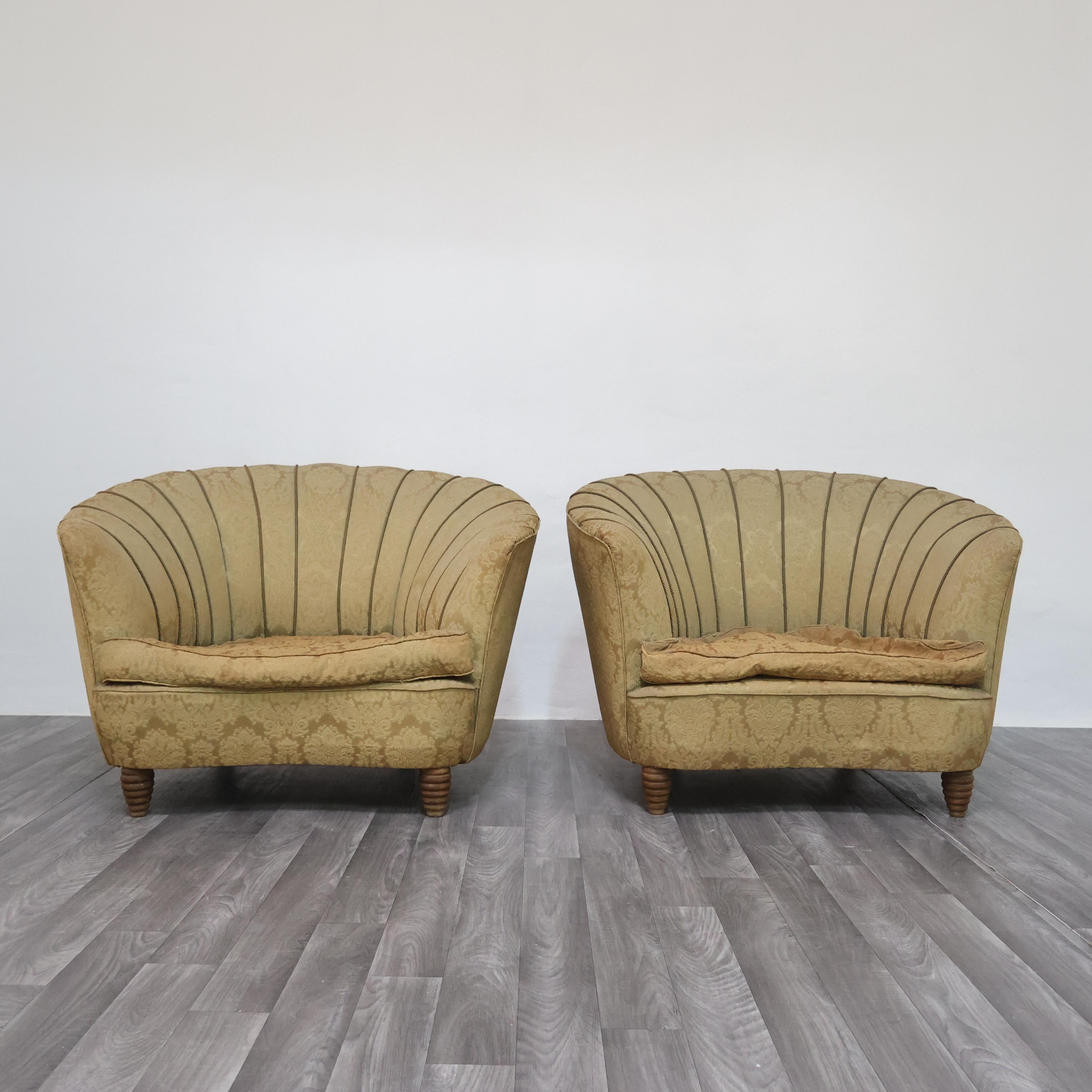 Paar Sessel Attr. Gio Ponti für Casa & Giardino, 1950er Jahre  Mitte des Jahrhunderts (Italian) im Angebot