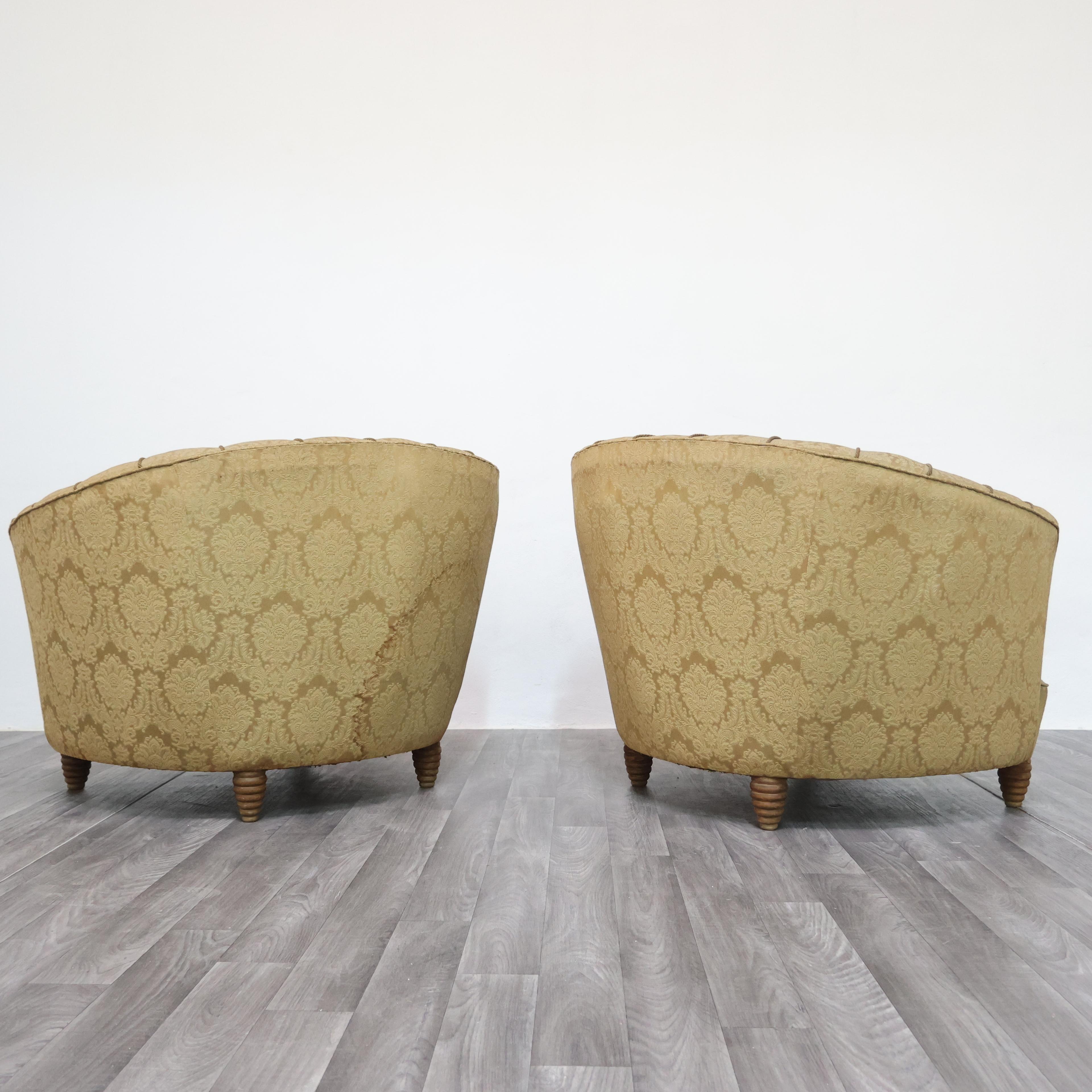 Paar Sessel Attr. Gio Ponti für Casa & Giardino, 1950er Jahre  Mitte des Jahrhunderts im Angebot 2