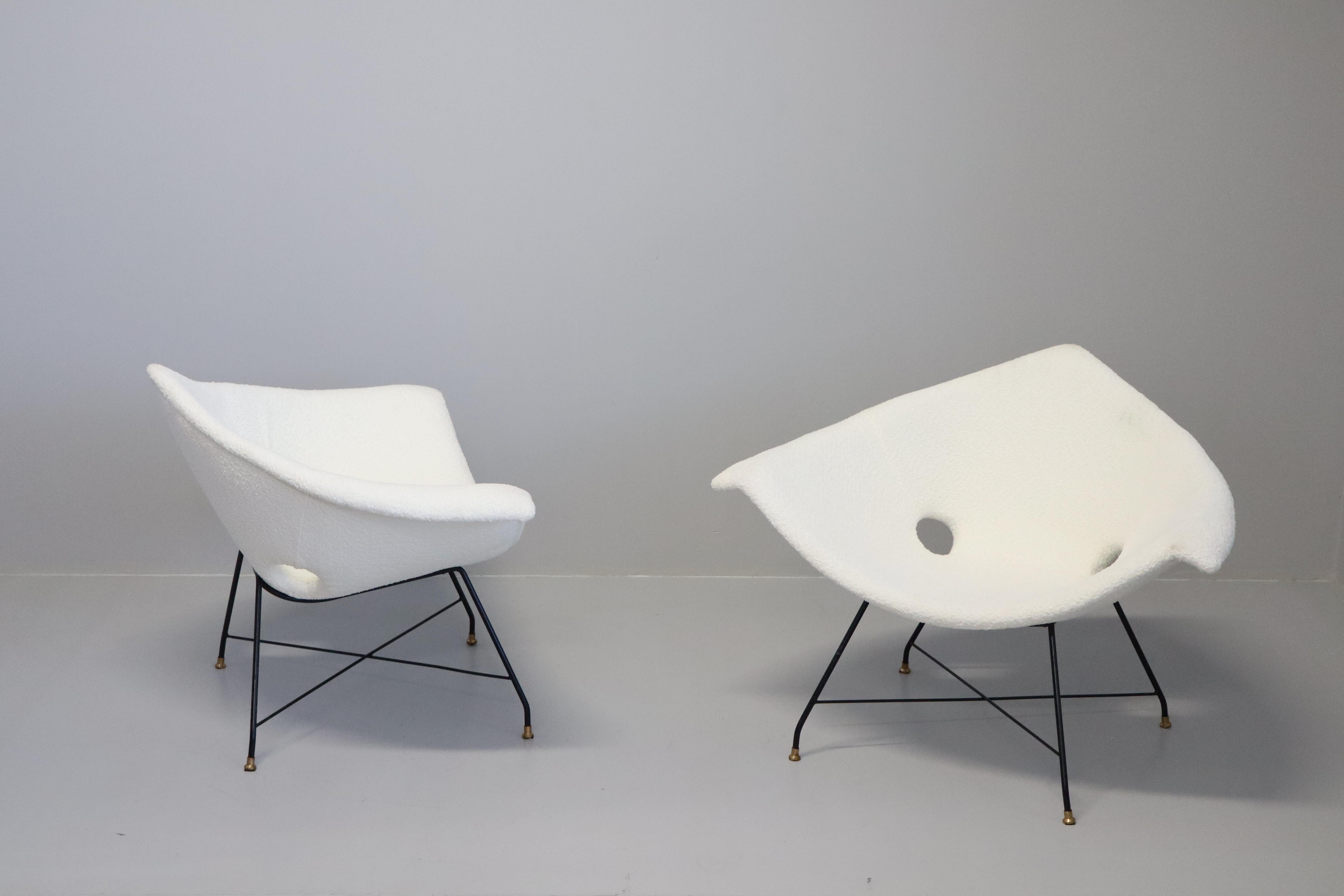 Augusto Bozzi Couple of Armchair for Saporiti, Italy, 1950s For Sale 5
