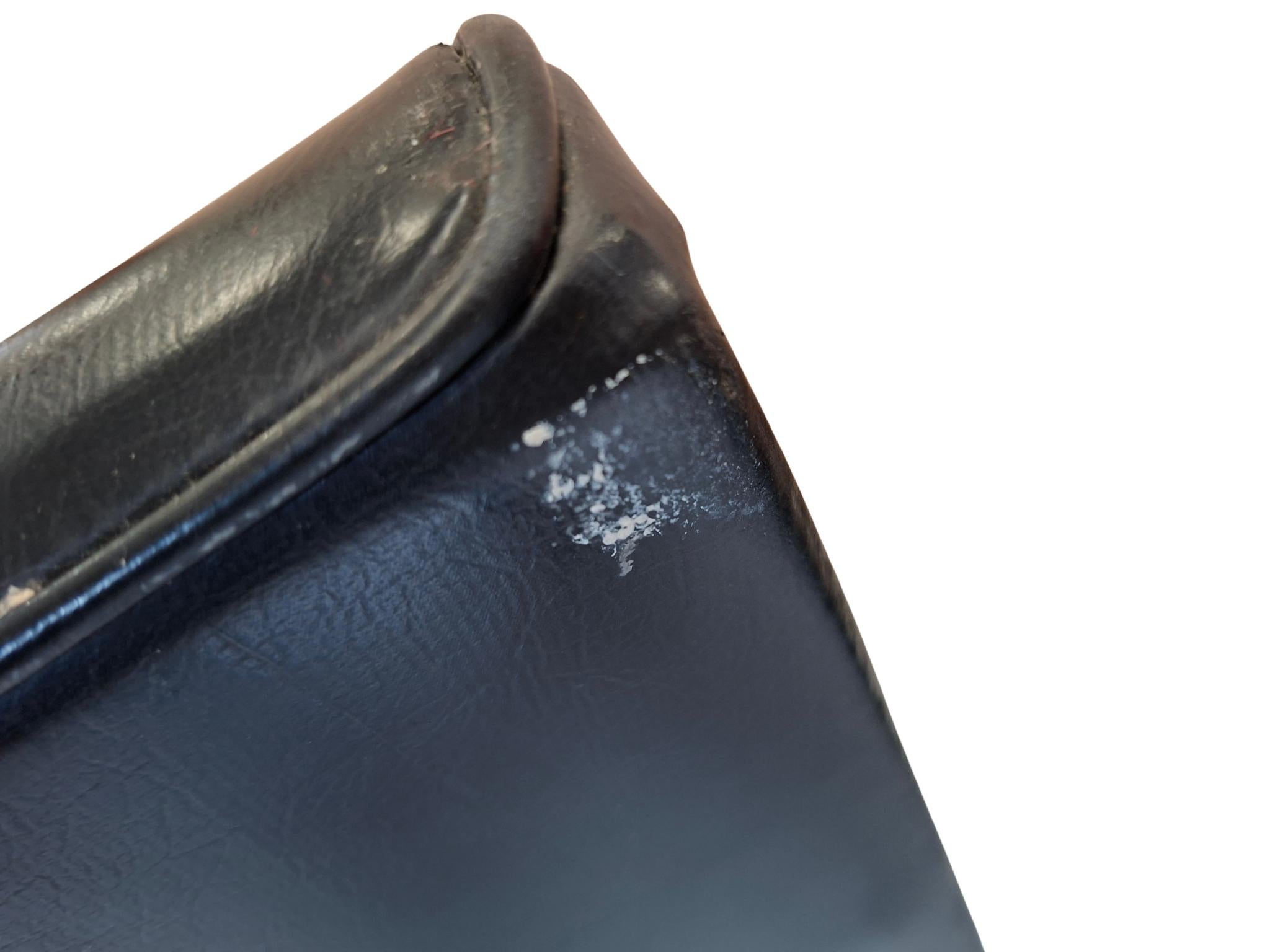 Leather Pair of Vintage 50s Two-Tone Armchairs For Sale