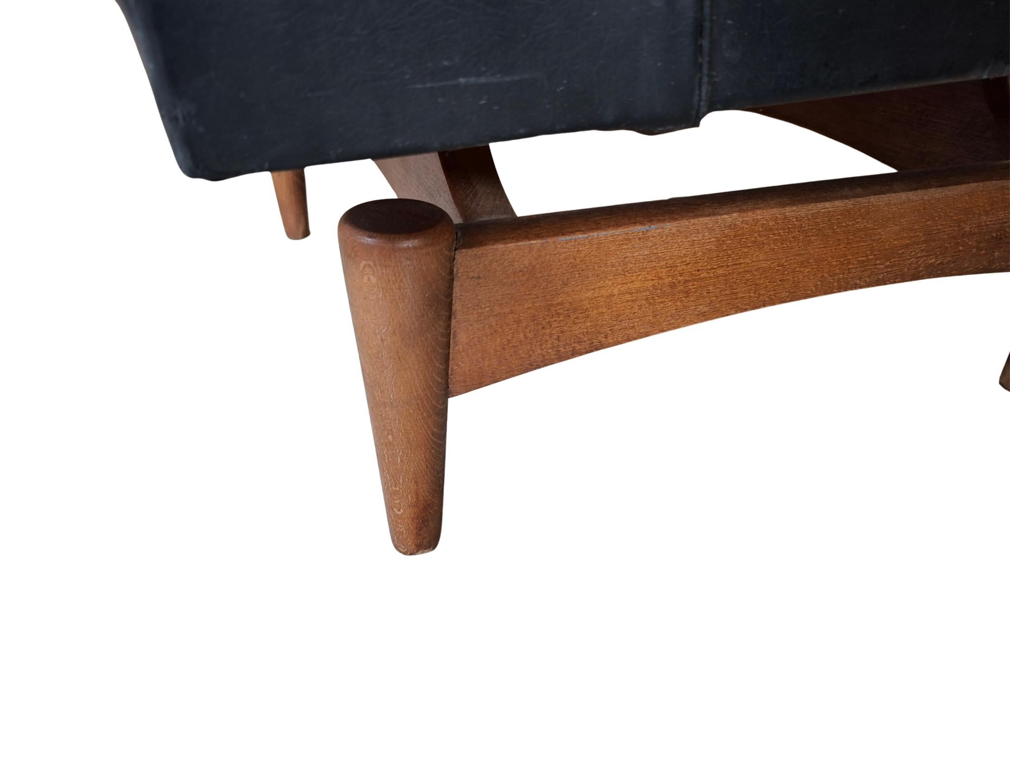 Pair of Vintage 50s Two-Tone Armchairs For Sale 1