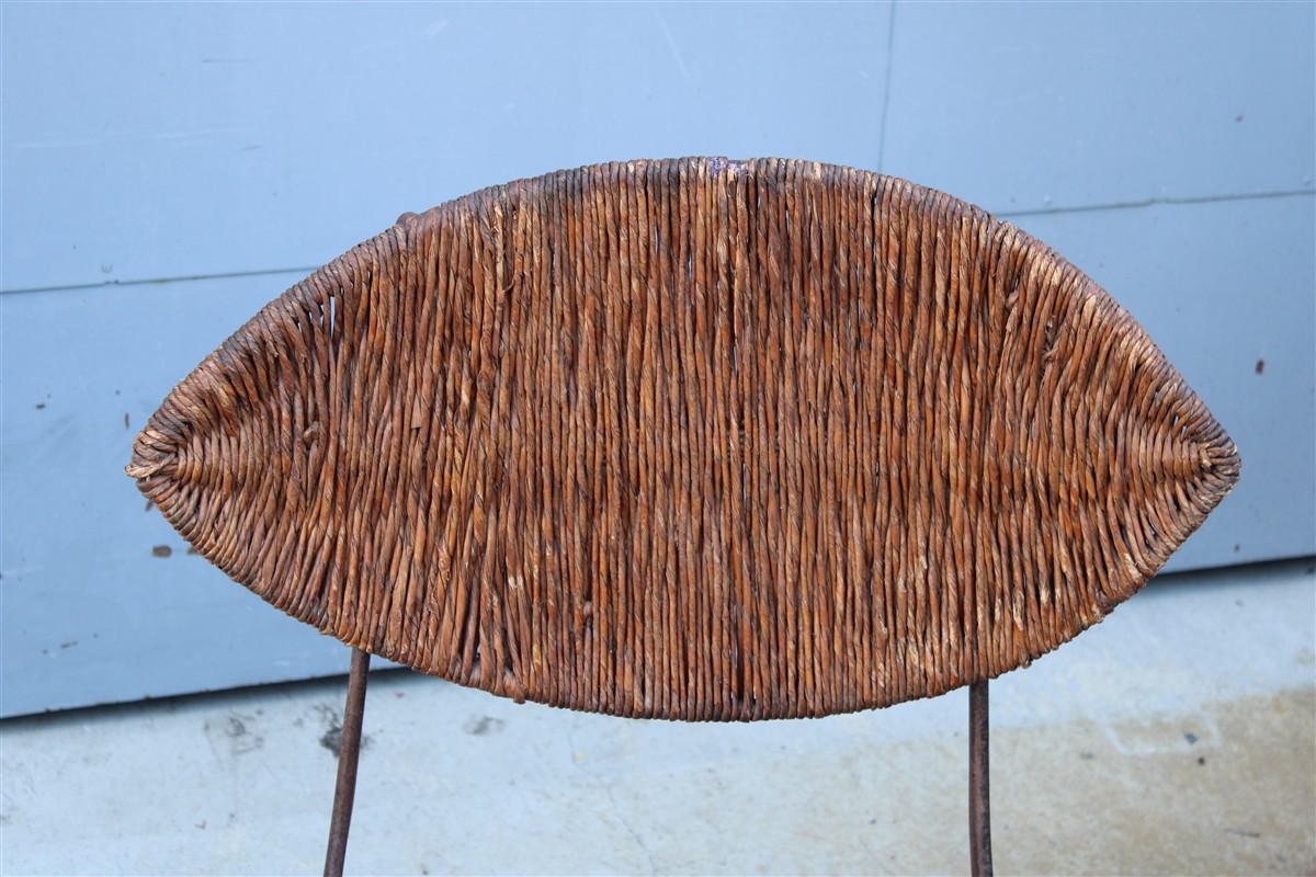 Coppia di Poltrone Cappellini Tom Dixon Banana Metallo e paglia Italia 1980 finales del siglo XX en venta