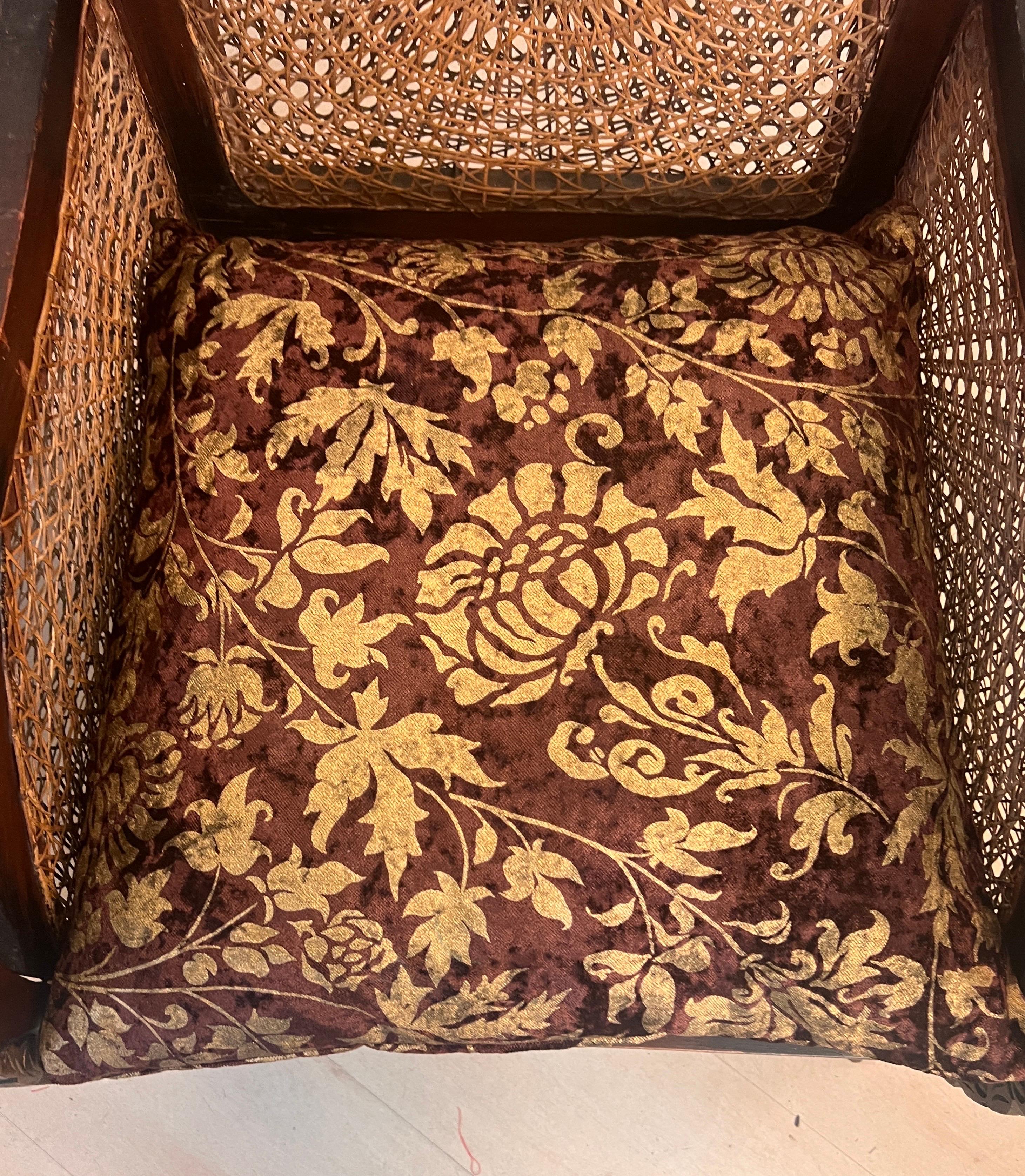 Coppia di Poltrone Coloniali in Legno Intagliato e Paglia di Vienna, Primi '900 en vente 10