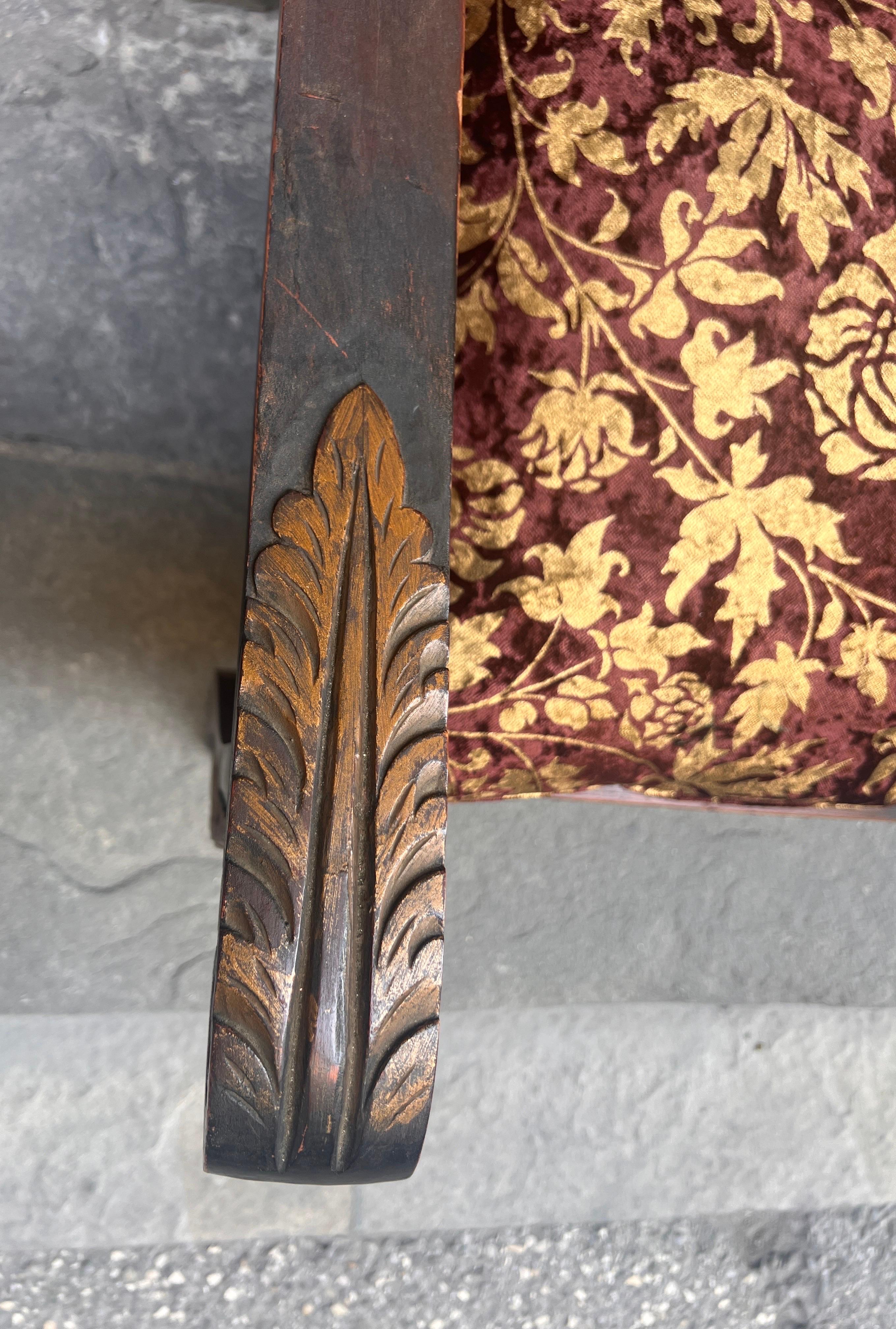 Coppia di Poltrone Coloniali in Legno Intagliato e Paglia di Vienna, Primi '900 en vente 11