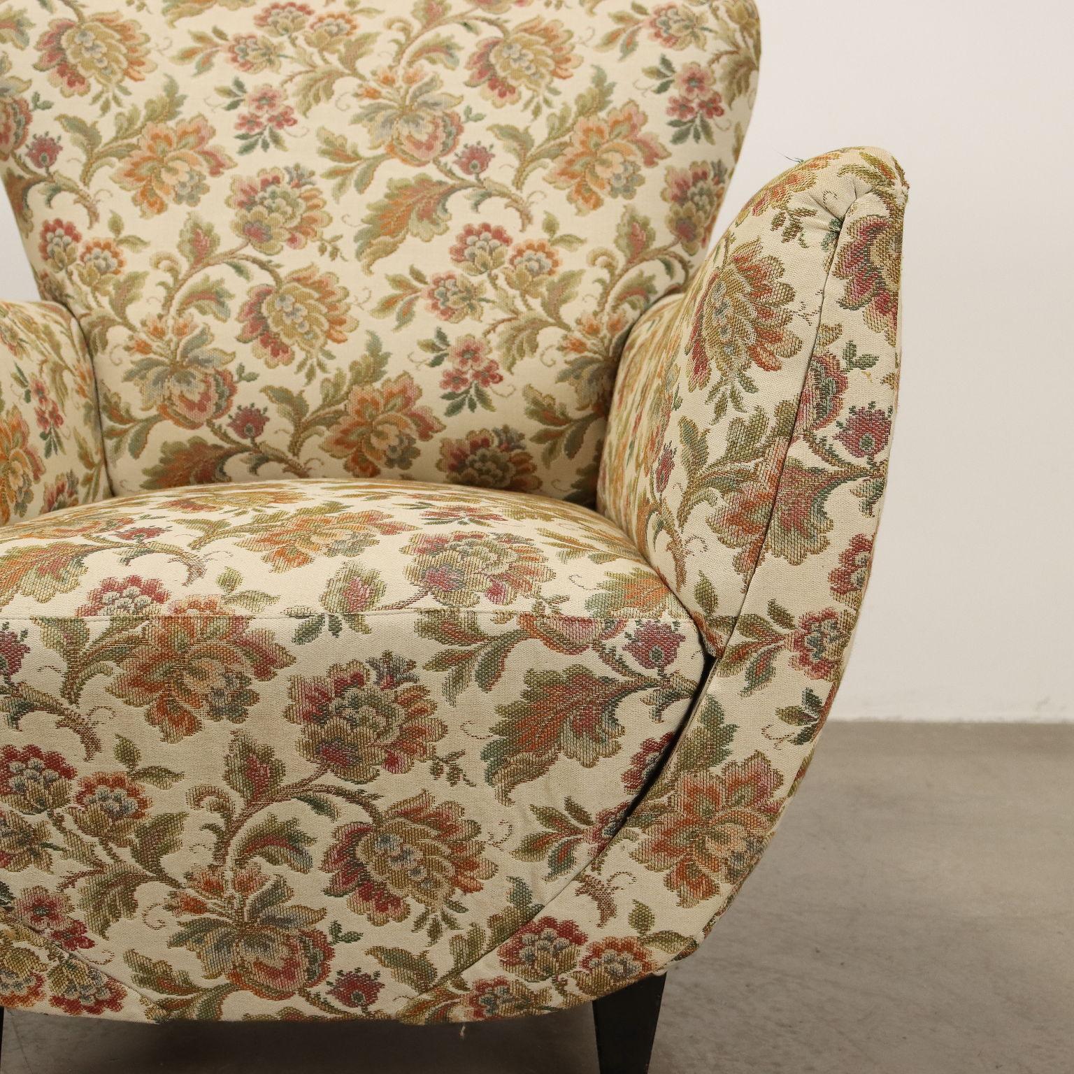 Coppia di Poltrone con Tessuto Jacquard, Anni 50 im Zustand „Gut“ im Angebot in Milano, IT