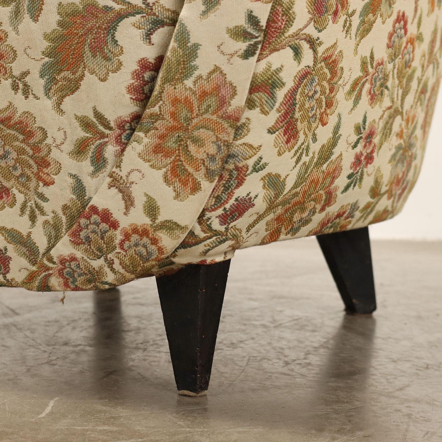 Coppia di Poltrone con Tessuto Jacquard, Anni 50 (Mid-20th Century) im Angebot