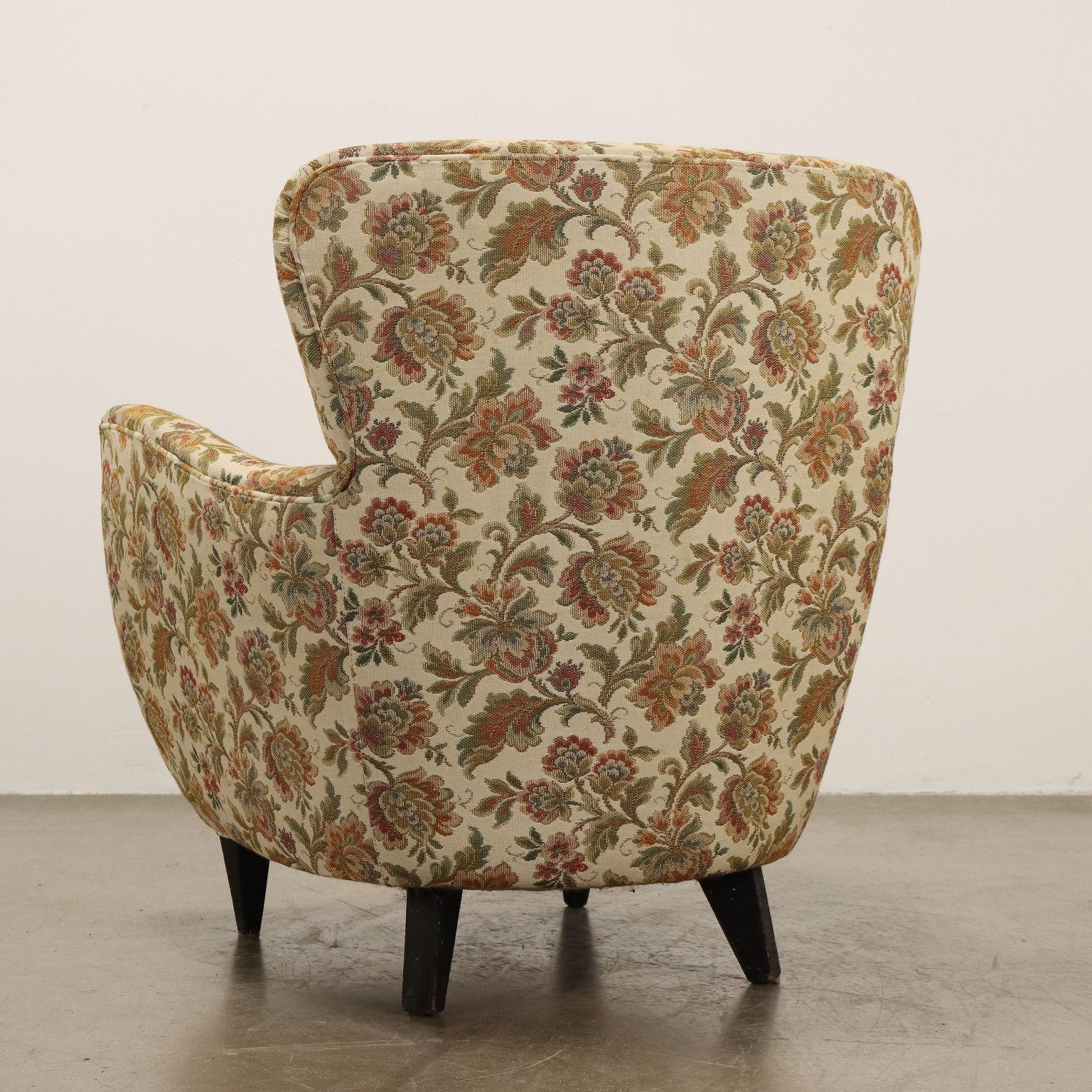 Coppia di Poltrone con Tessuto Jacquard, Anni 50 im Angebot 1