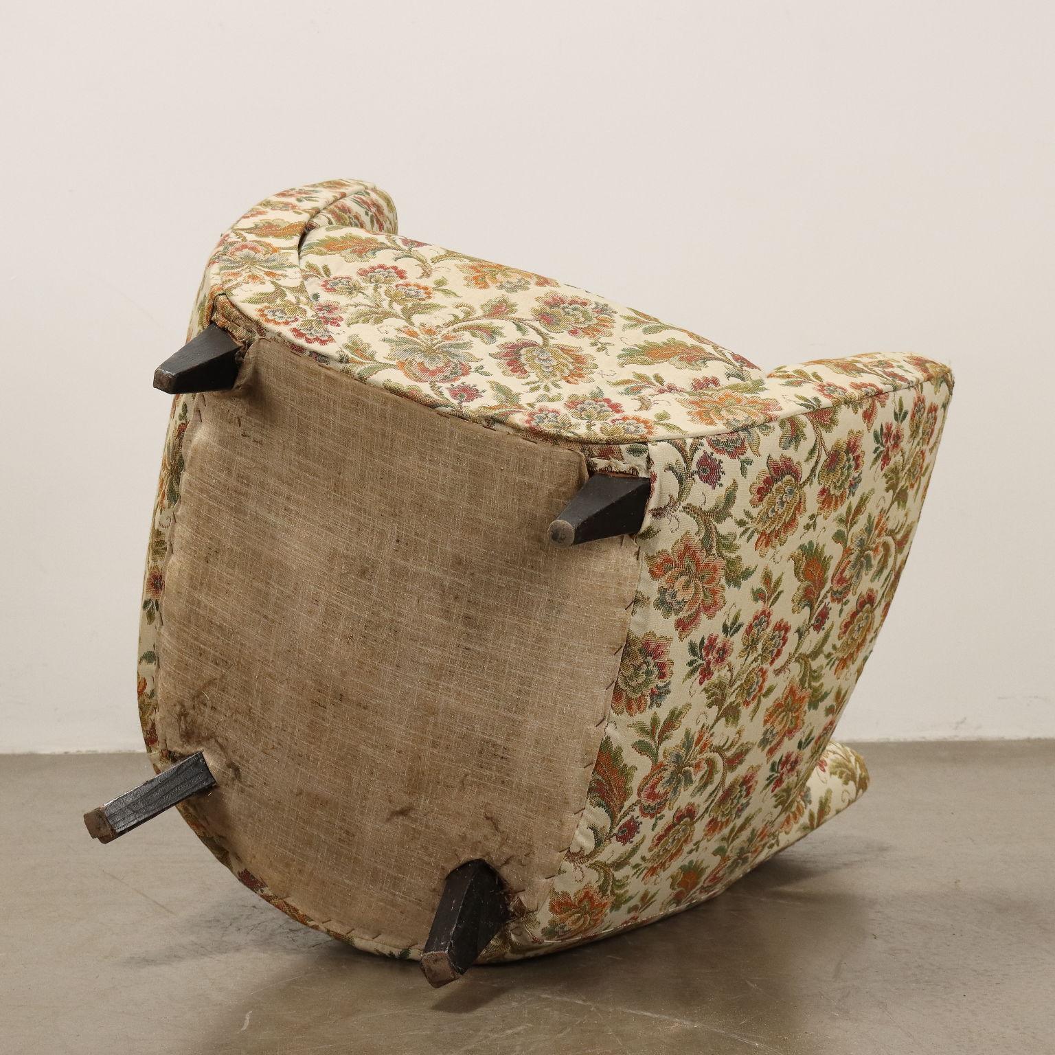 Coppia di Poltrone con Tessuto Jacquard, Anni 50 im Angebot 2