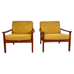 Paire de fauteuils danois en teck de style « Scandinavian Modern », années 60