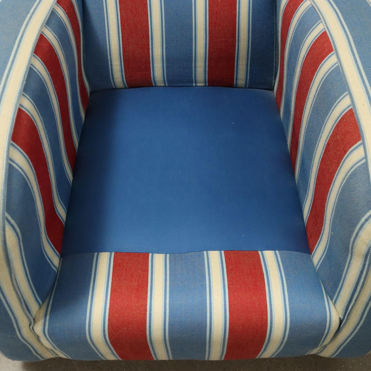 Pareja de sillones multicolores de los años 50 en venta 1