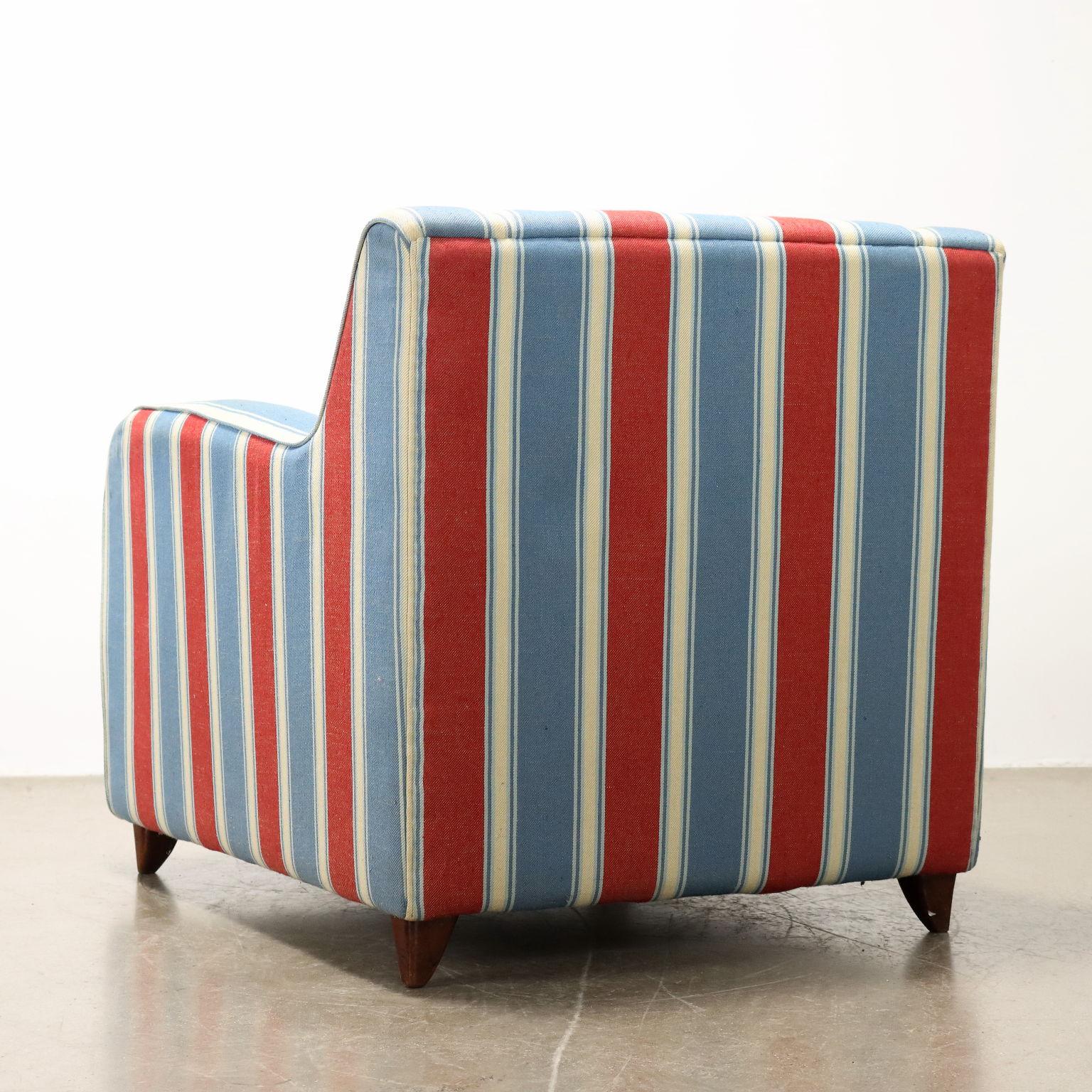 Pareja de sillones multicolores de los años 50 en venta 2