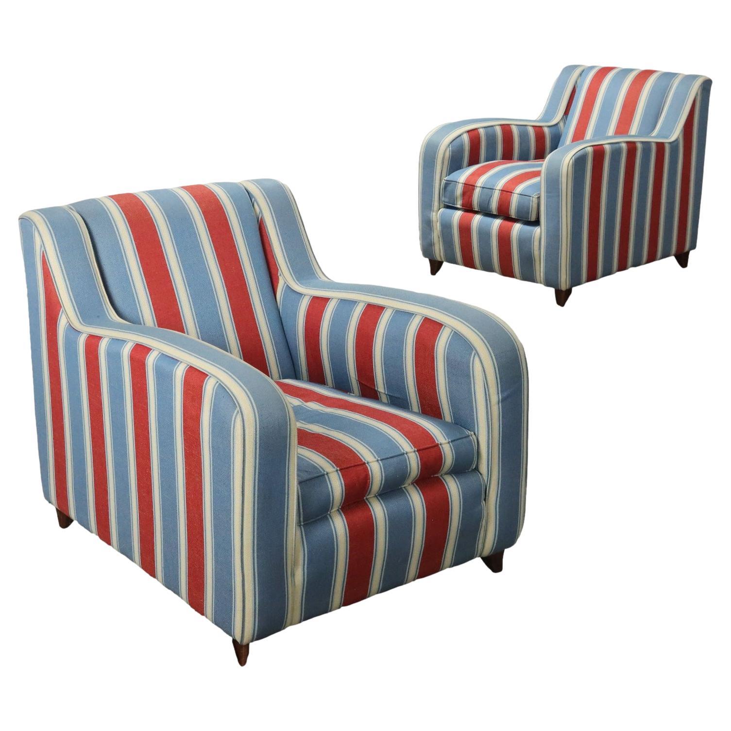 Coppia di Poltrone degli Anni 50 multicolore