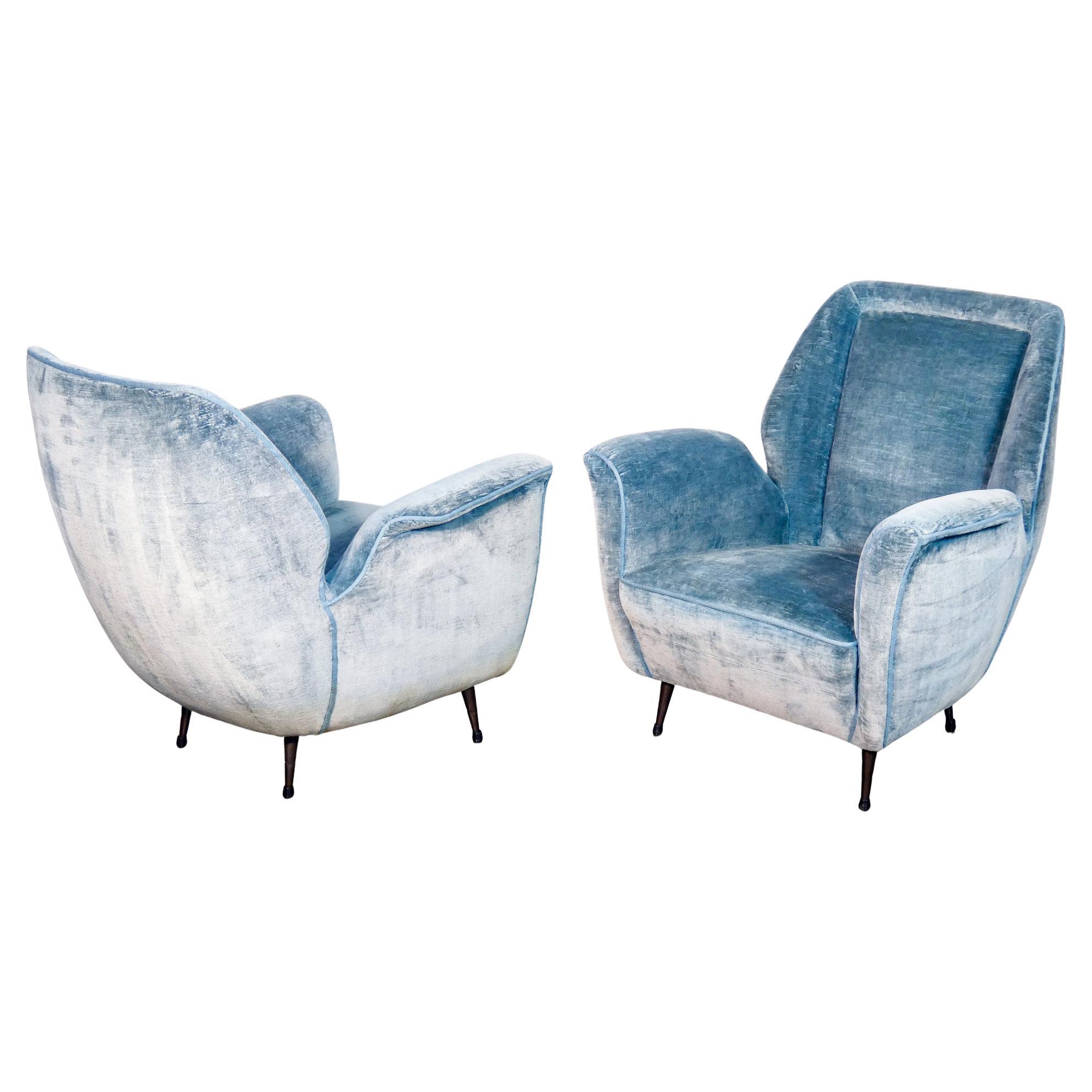 Coppia di poltrone, design ISA Bergamo. Italia, Anni 50