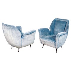 Vintage Pair of armchairs, design ISA Bergamo. Italy, 50s