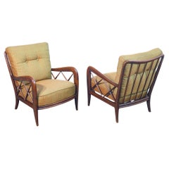 Pair of armchairs design Paolo BUFFA, in solid wood. Italy, 1940s