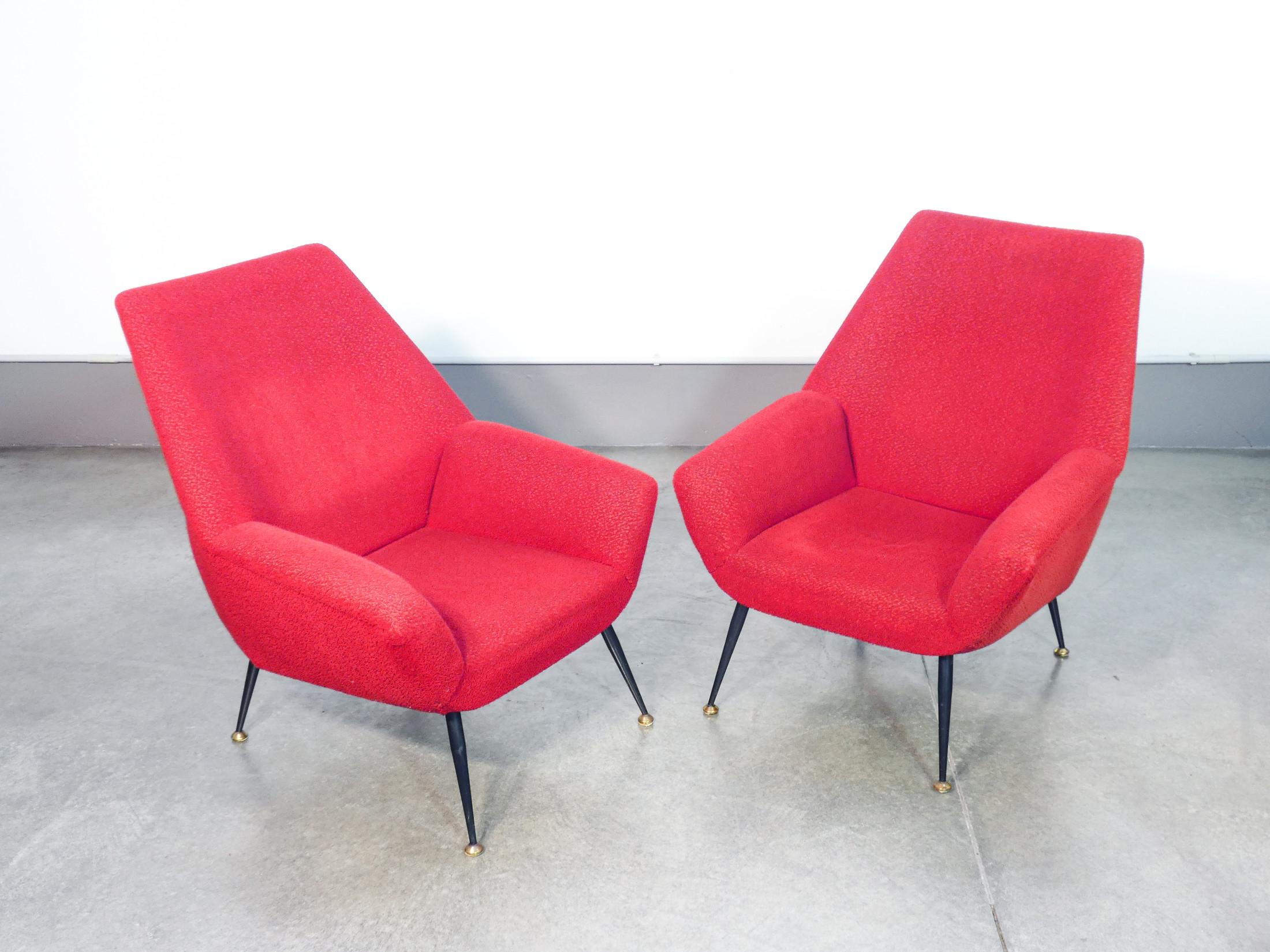 Italian Coppia di poltrone di design italiano nello stile di Gigi RADICE. Italia, 1950s