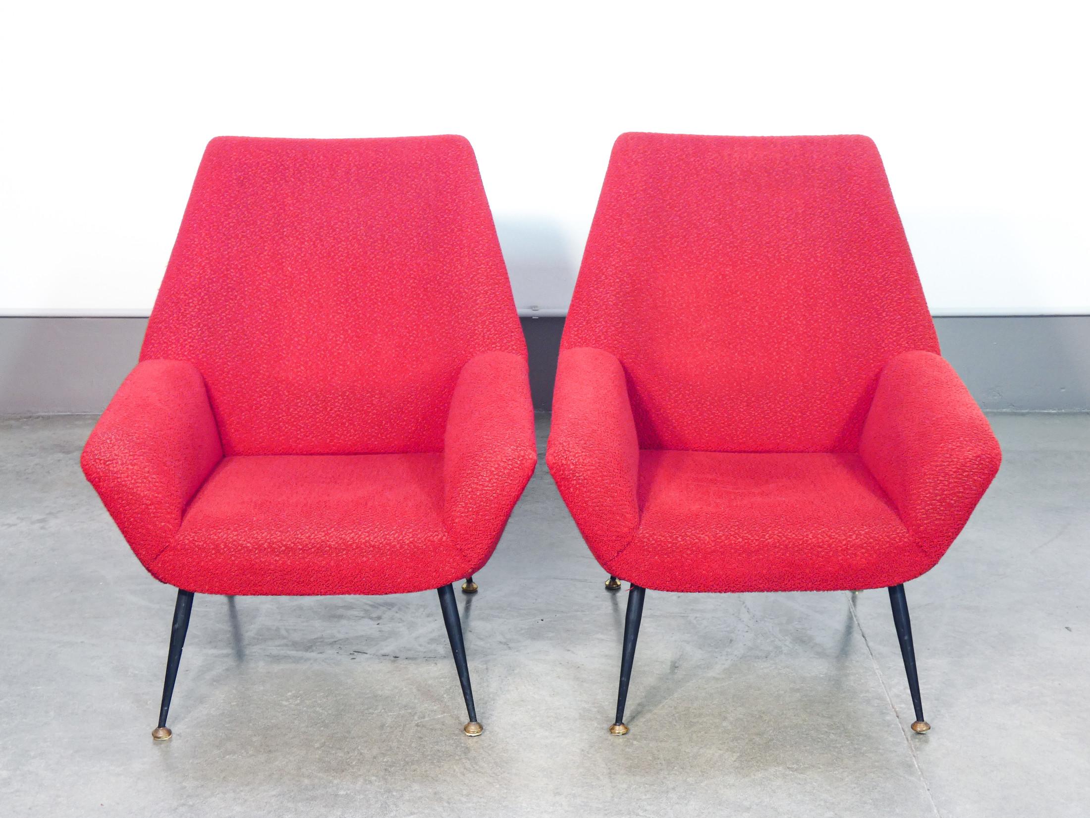 Mid-20th Century Coppia di poltrone di design italiano nello stile di Gigi RADICE. Italia, 1950s