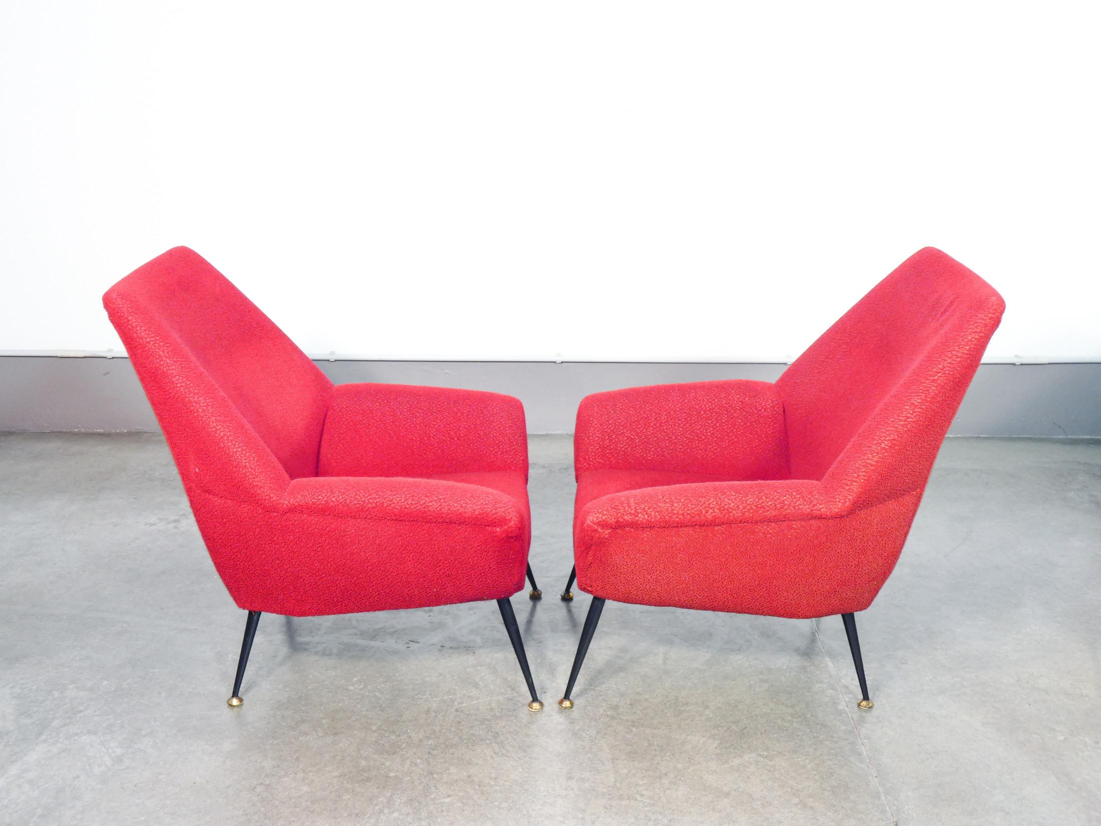 Coppia di poltrone di design italiano nello stile di Gigi RADICE. Italia, 1950s 1