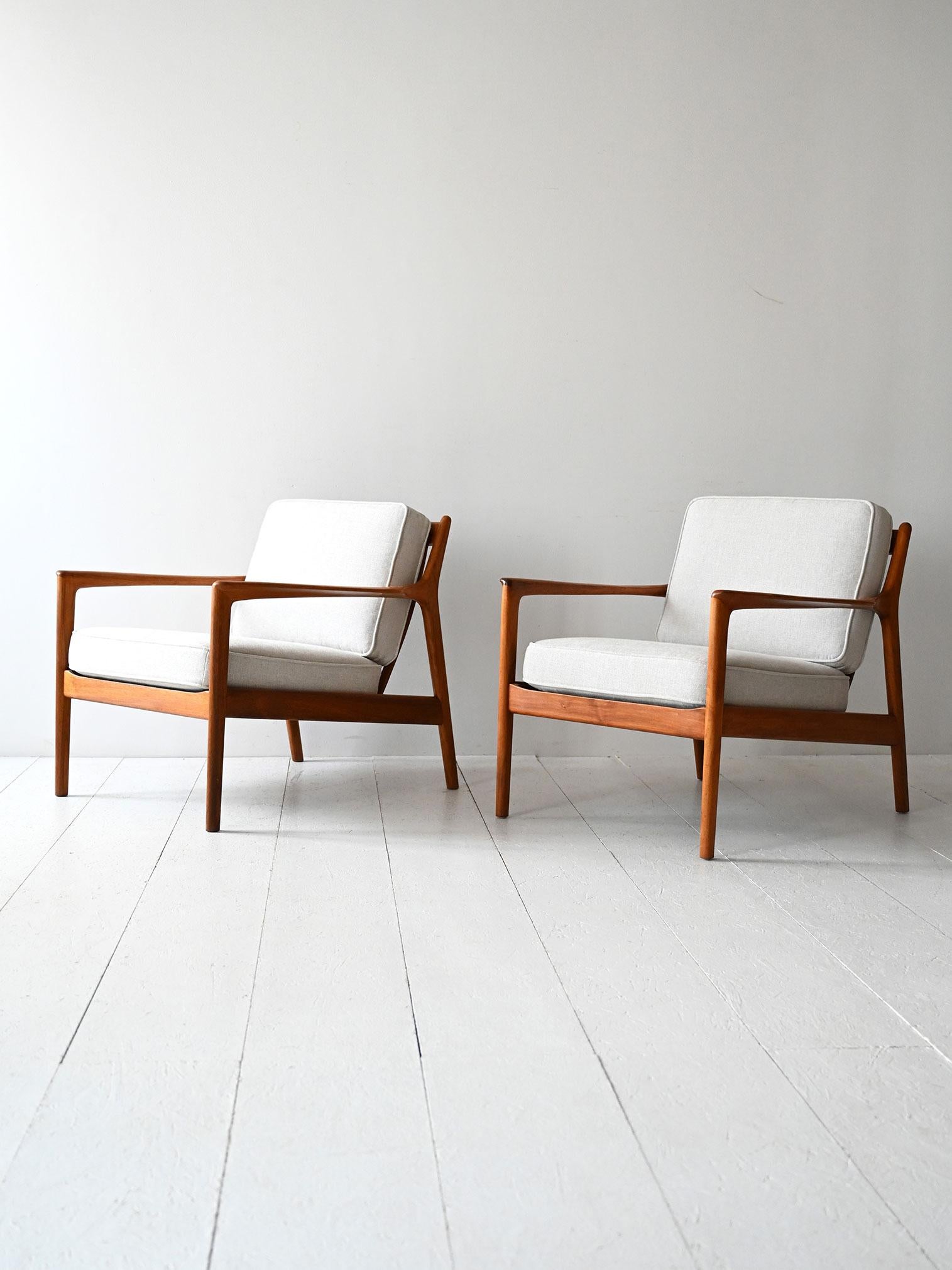 Paar Sessel von Folke Ohlsson Modell USA-75 für DUX (Skandinavische Moderne) im Angebot