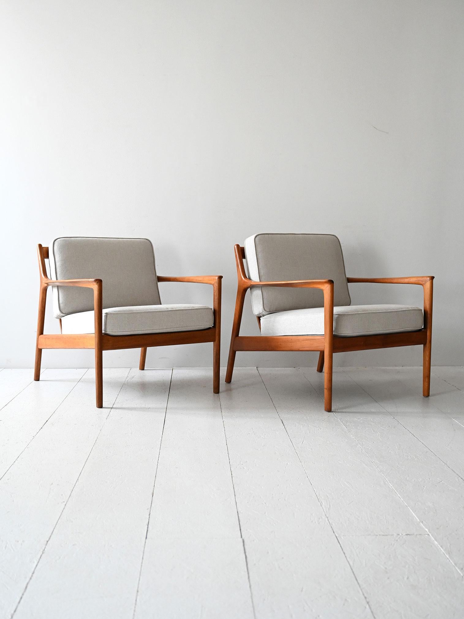 Paar Sessel von Folke Ohlsson Modell USA-75 für DUX (Swedish) im Angebot