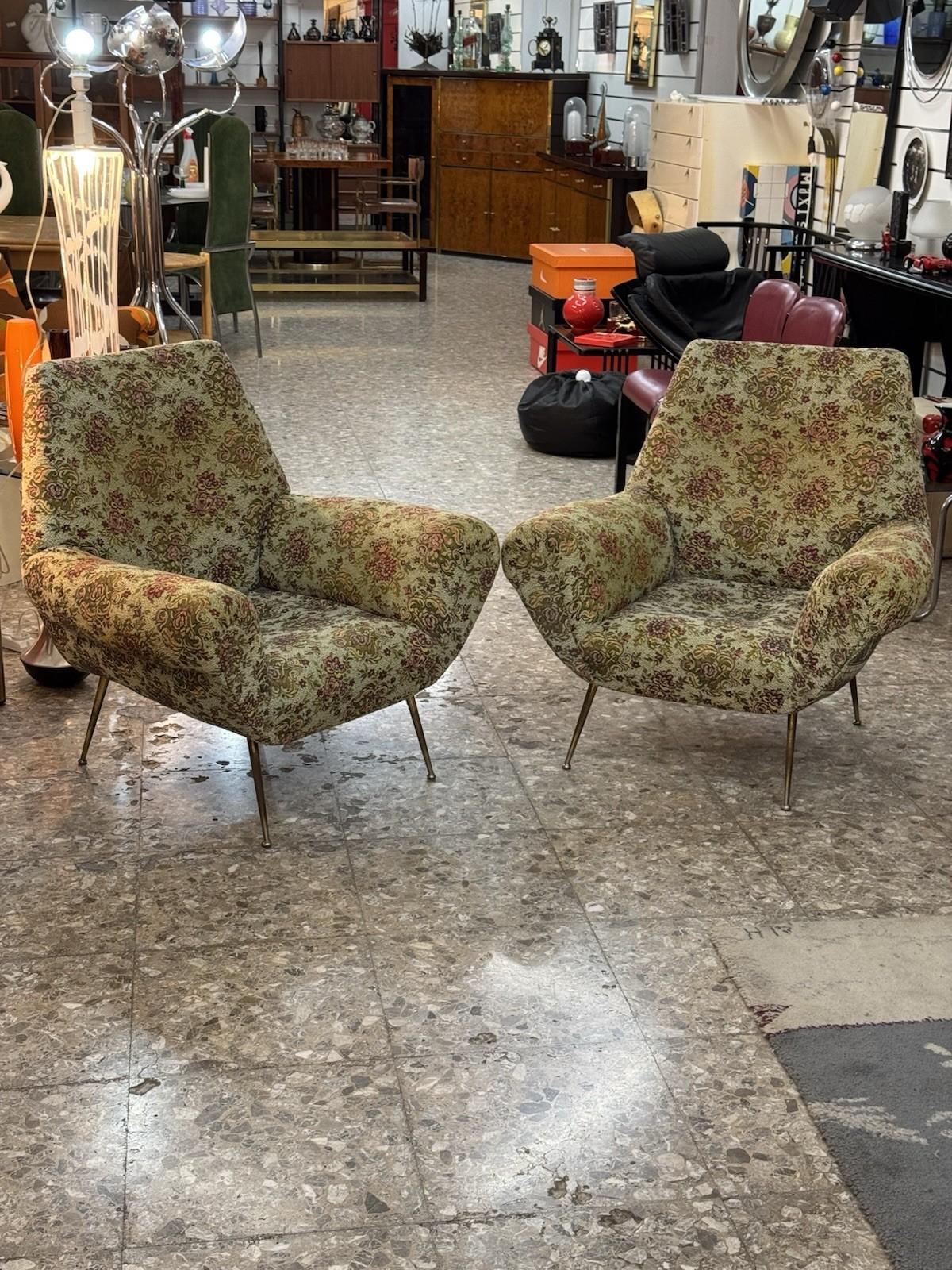 Coppia Di Poltrone Di Gigi Radice Per Minotti Anni ‘50 Modernariato Mid-Century For Sale 4